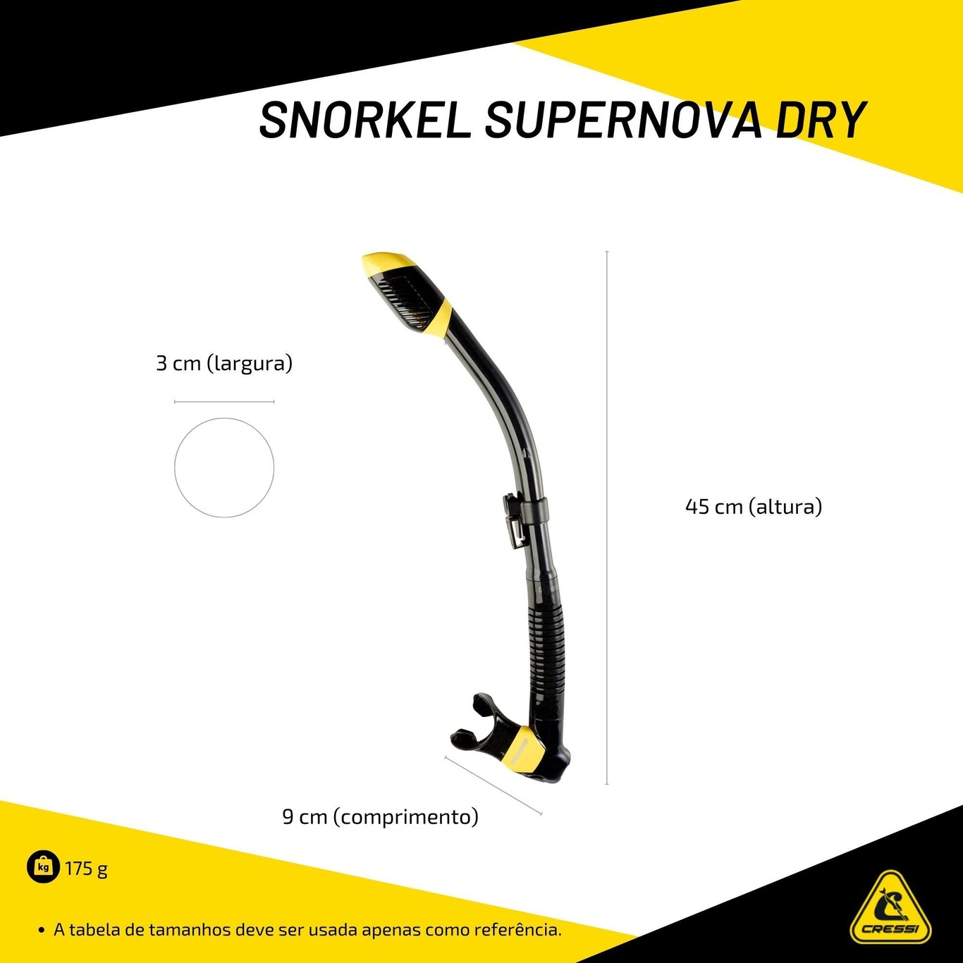 Snorkel Cressi Supernova Dry - Foto 3