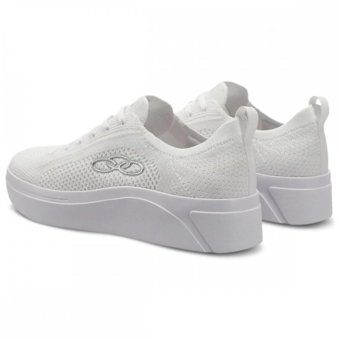 Tenis Olympikus Plato Flatform Knit - Feminino - Foto 4