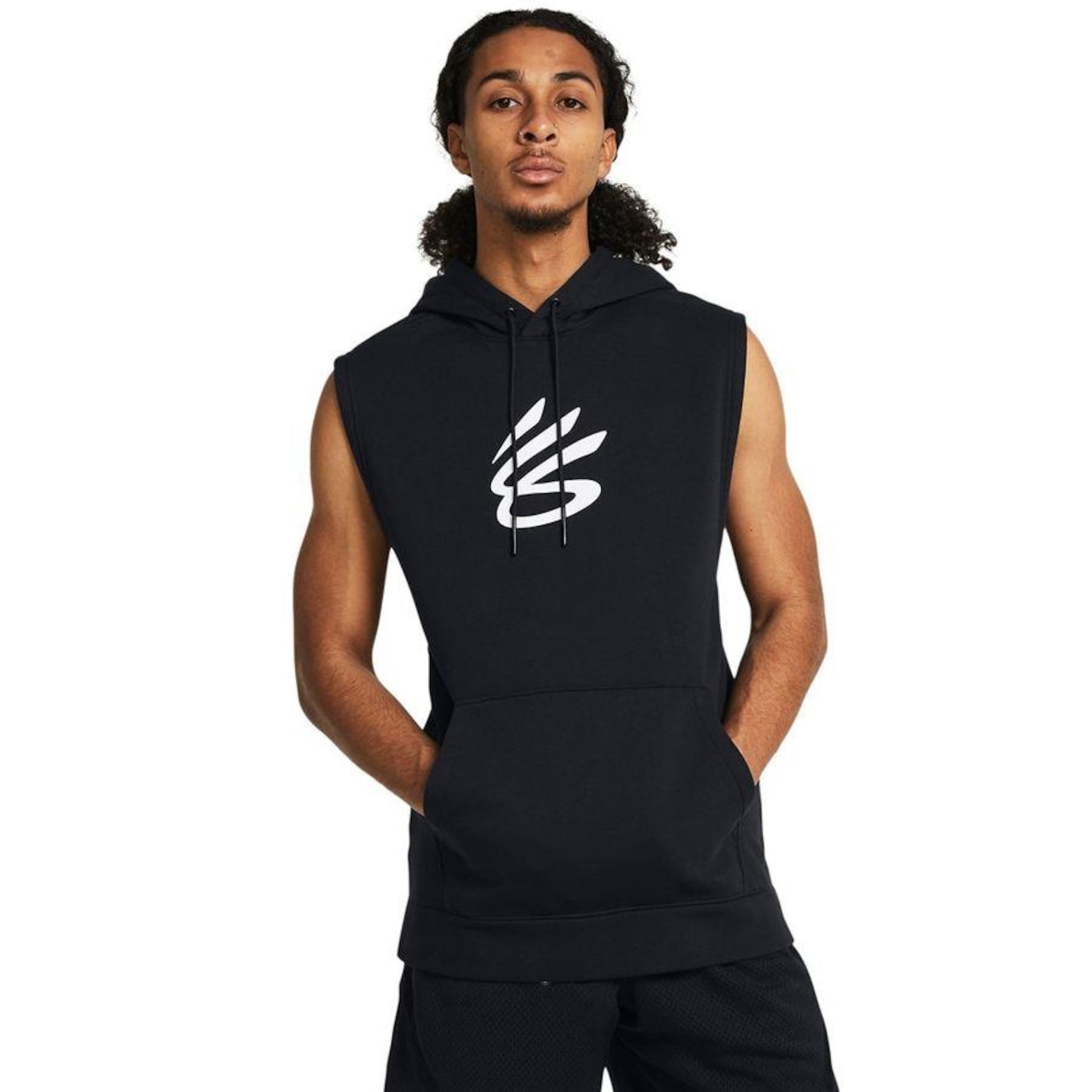 Camiseta Regata Under Armour Curry Fleece Hoodie - Masculina - Foto 1