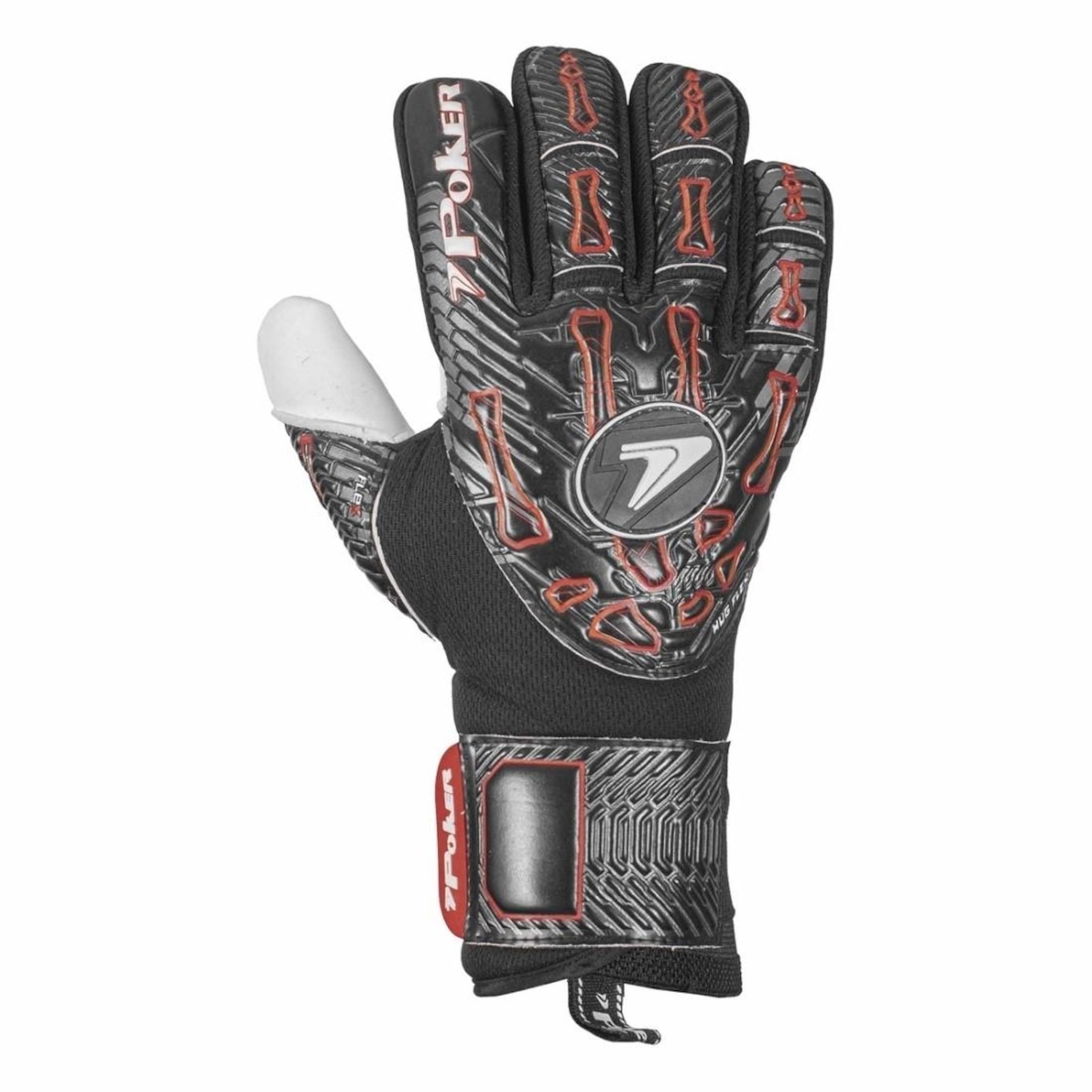 Luvas de Goleiro de Campo Poker Profissional Hug Flex 4 - Adulto - Foto 1