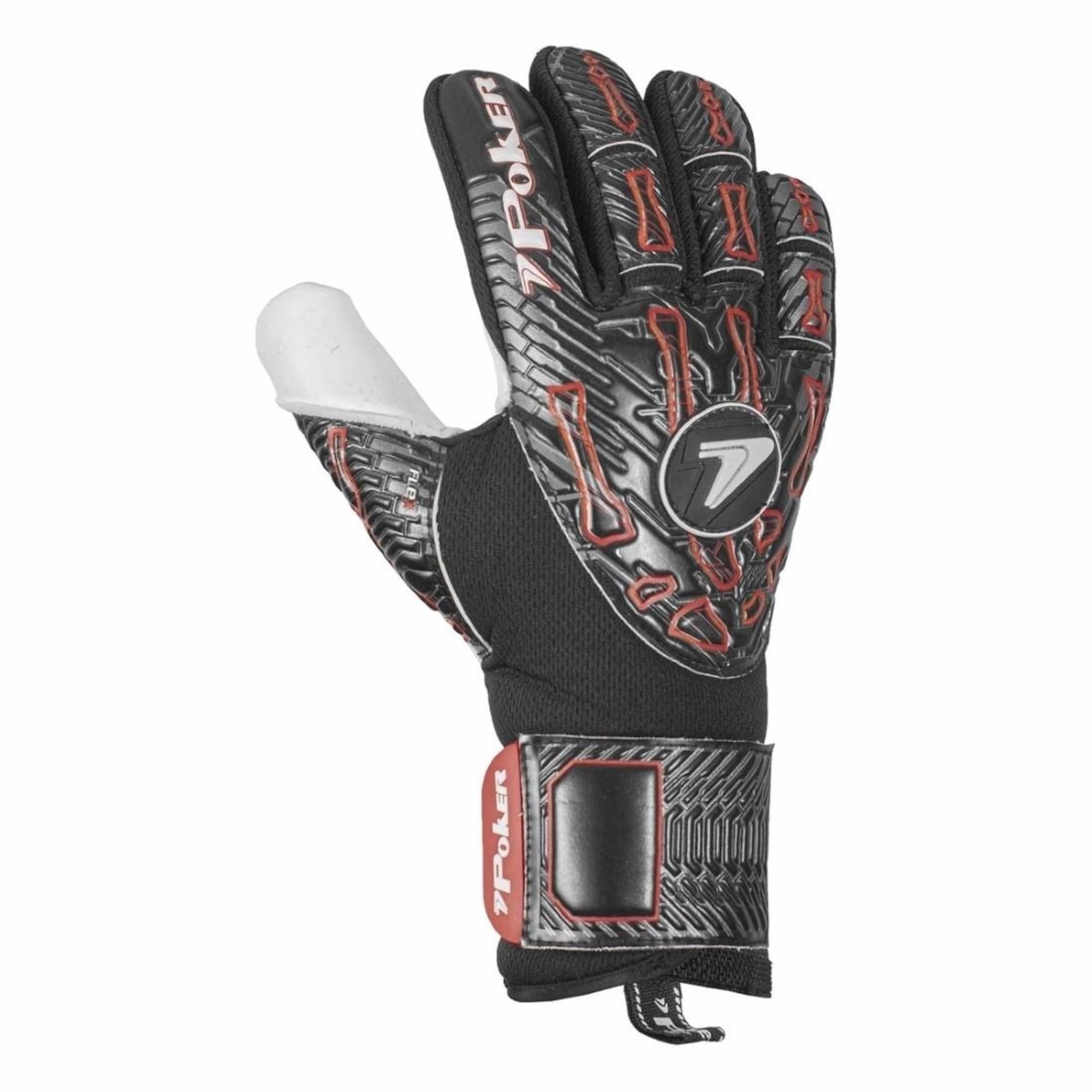 Luvas de Goleiro de Campo Poker Profissional Hug Flex 4 - Adulto - Foto 3