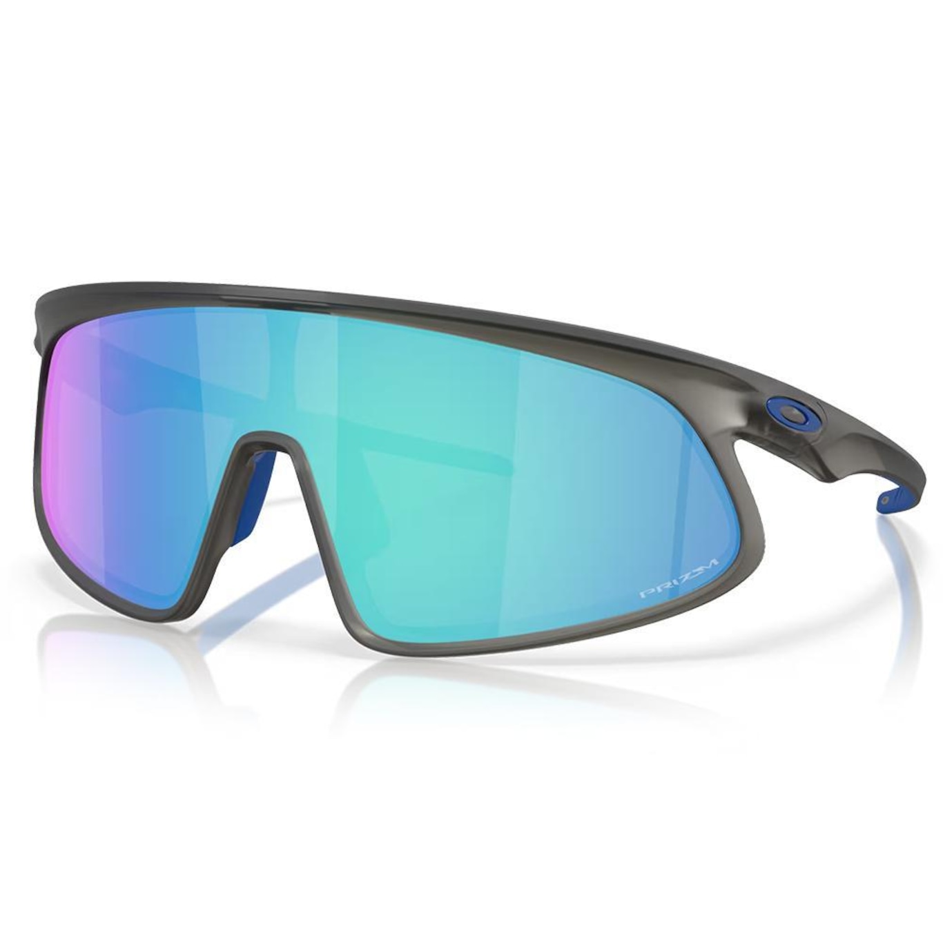 Óculos de Sol Oakley Rslv Matte Grey Smoke Prizm Sapphire - Foto 1