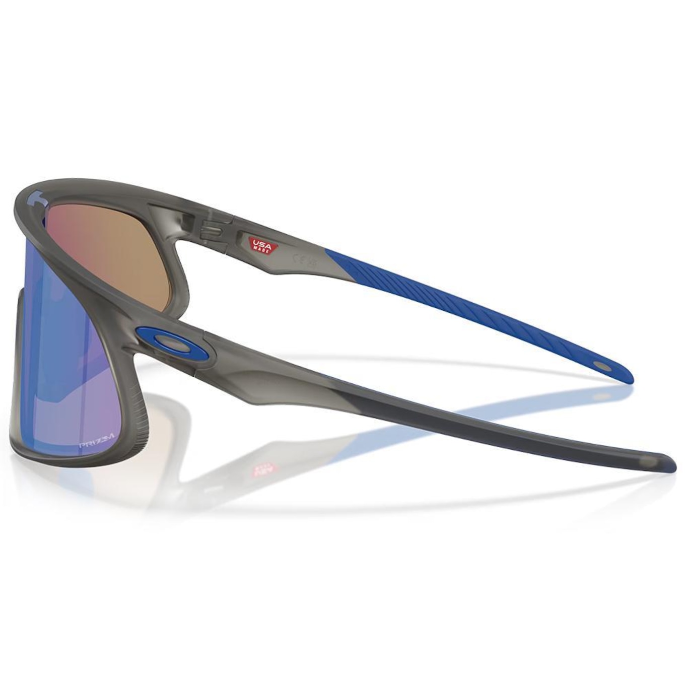 Óculos de Sol Oakley Rslv Matte Grey Smoke Prizm Sapphire - Foto 2