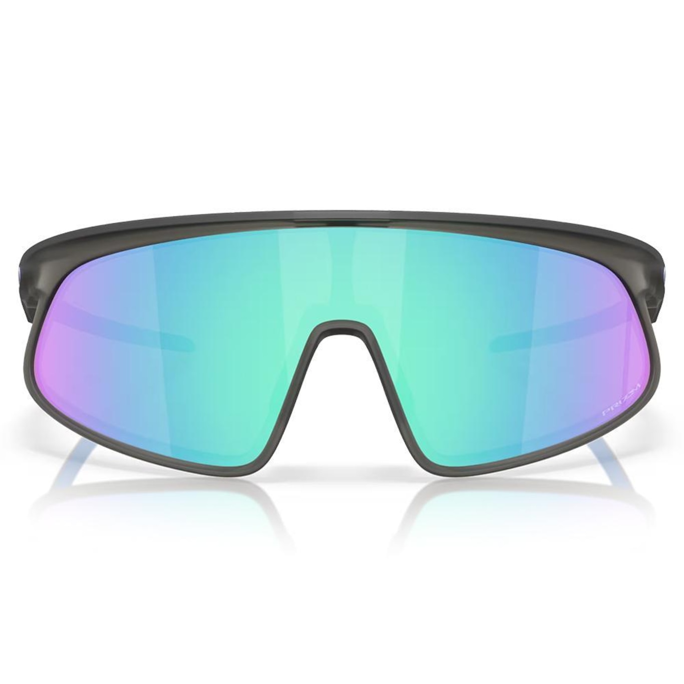 Óculos de Sol Oakley Rslv Matte Grey Smoke Prizm Sapphire - Foto 3