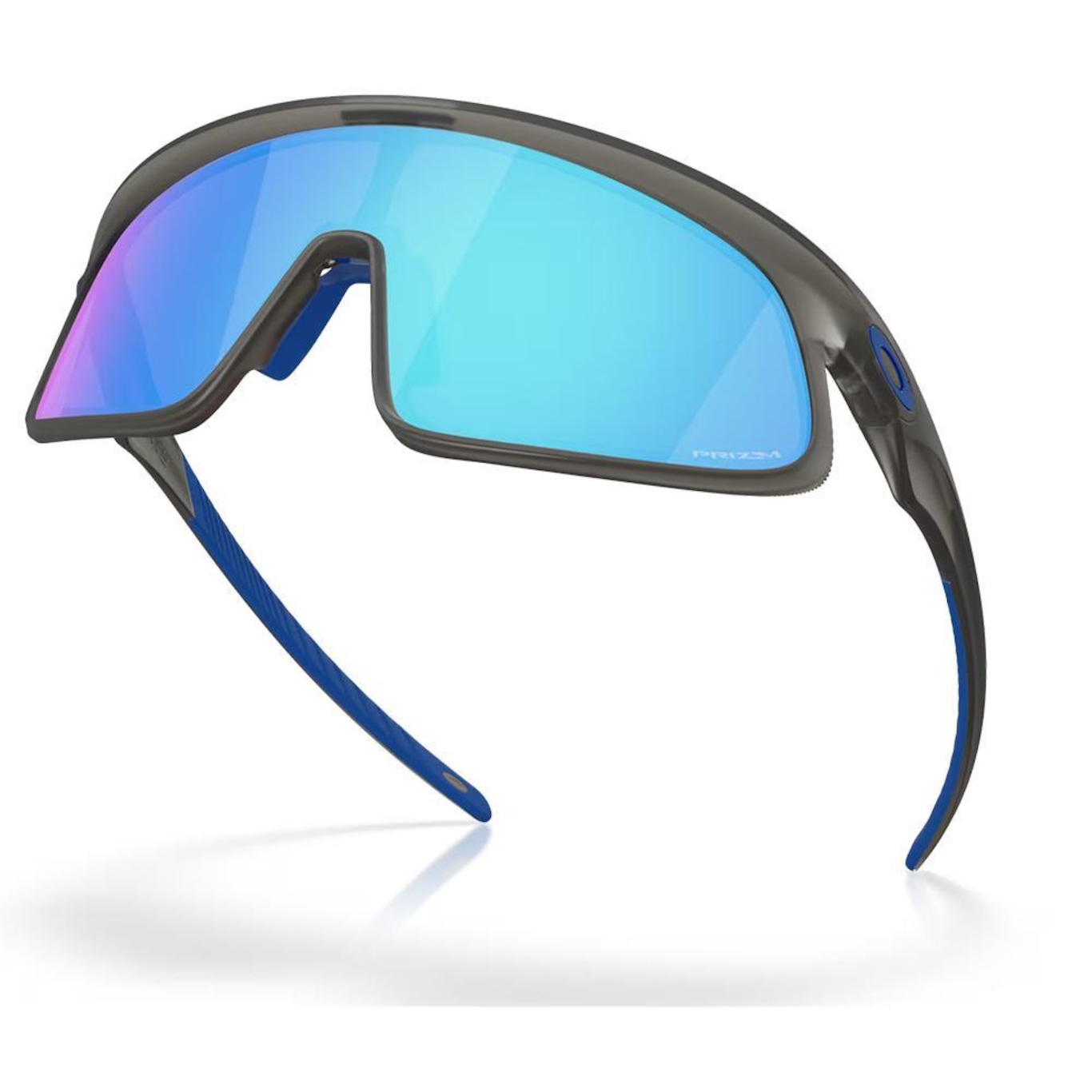 Óculos de Sol Oakley Rslv Matte Grey Smoke Prizm Sapphire - Foto 5