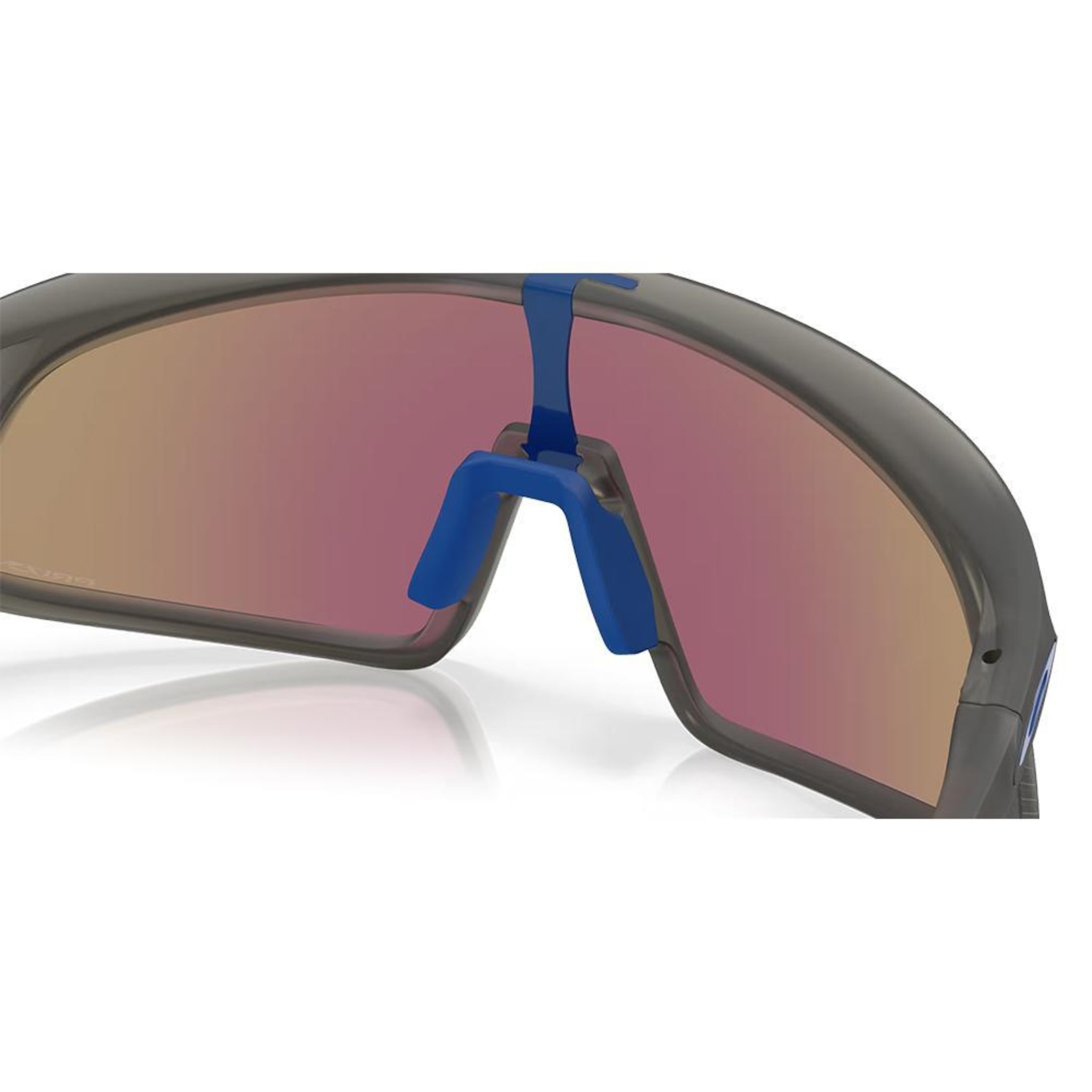 Óculos de Sol Oakley Rslv Matte Grey Smoke Prizm Sapphire - Foto 6