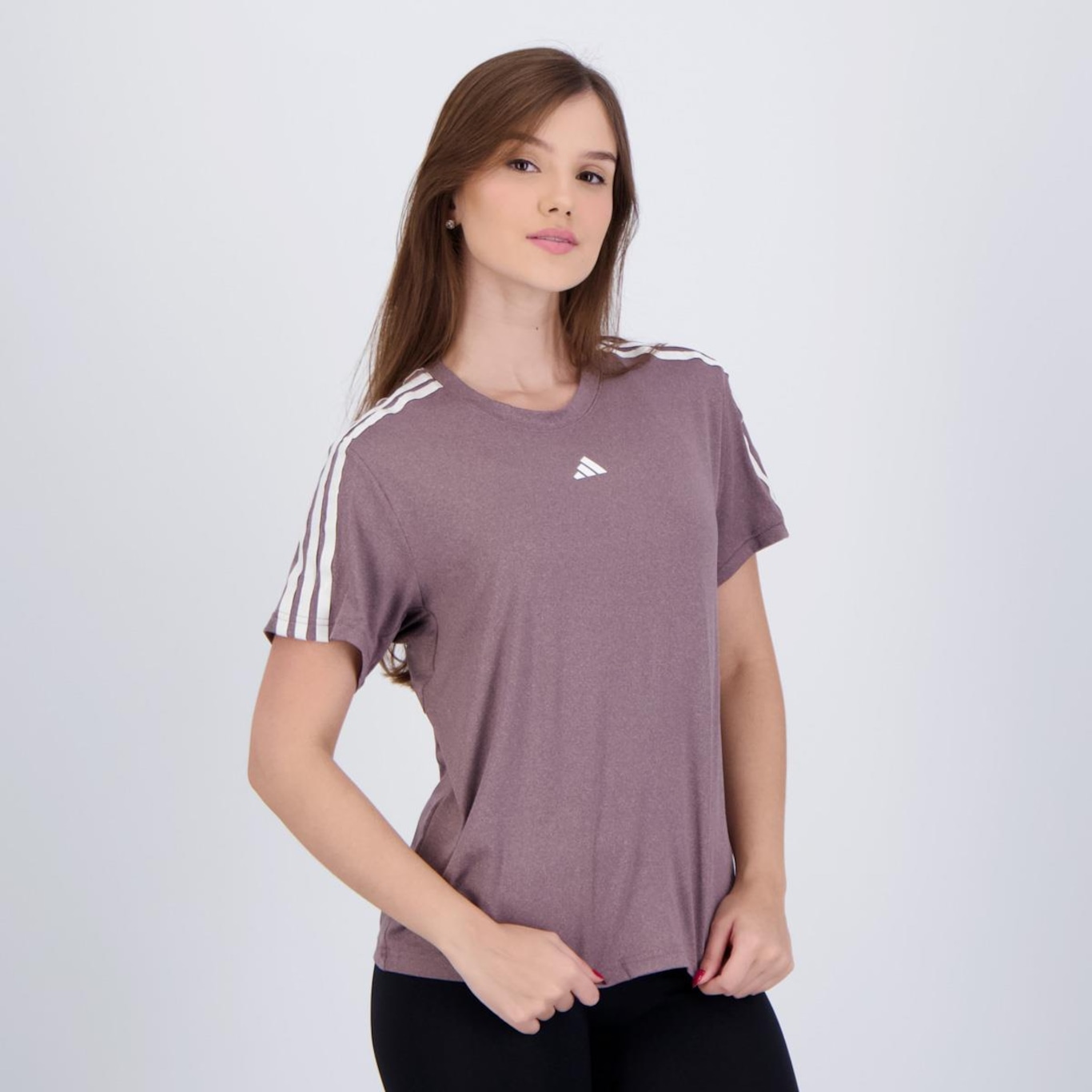 Camiseta adidas Essentials 3 Listras - Feminina - Foto 2