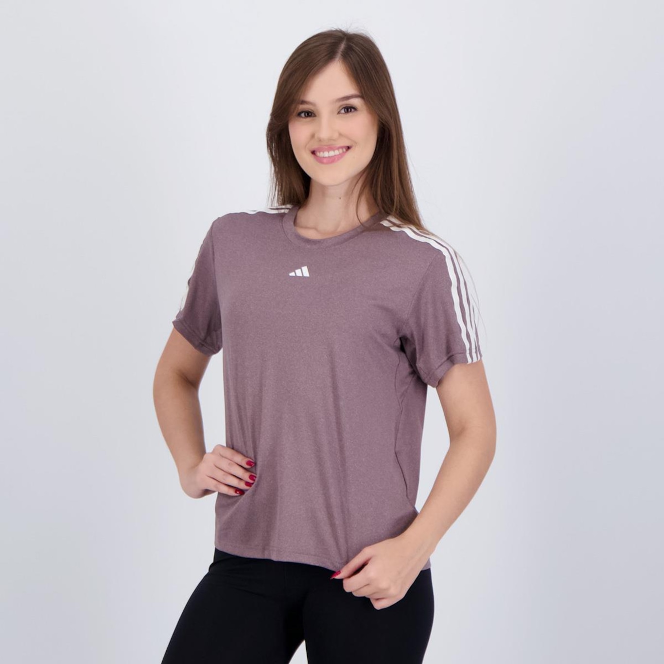 Camiseta adidas Essentials 3 Listras - Feminina - Foto 3