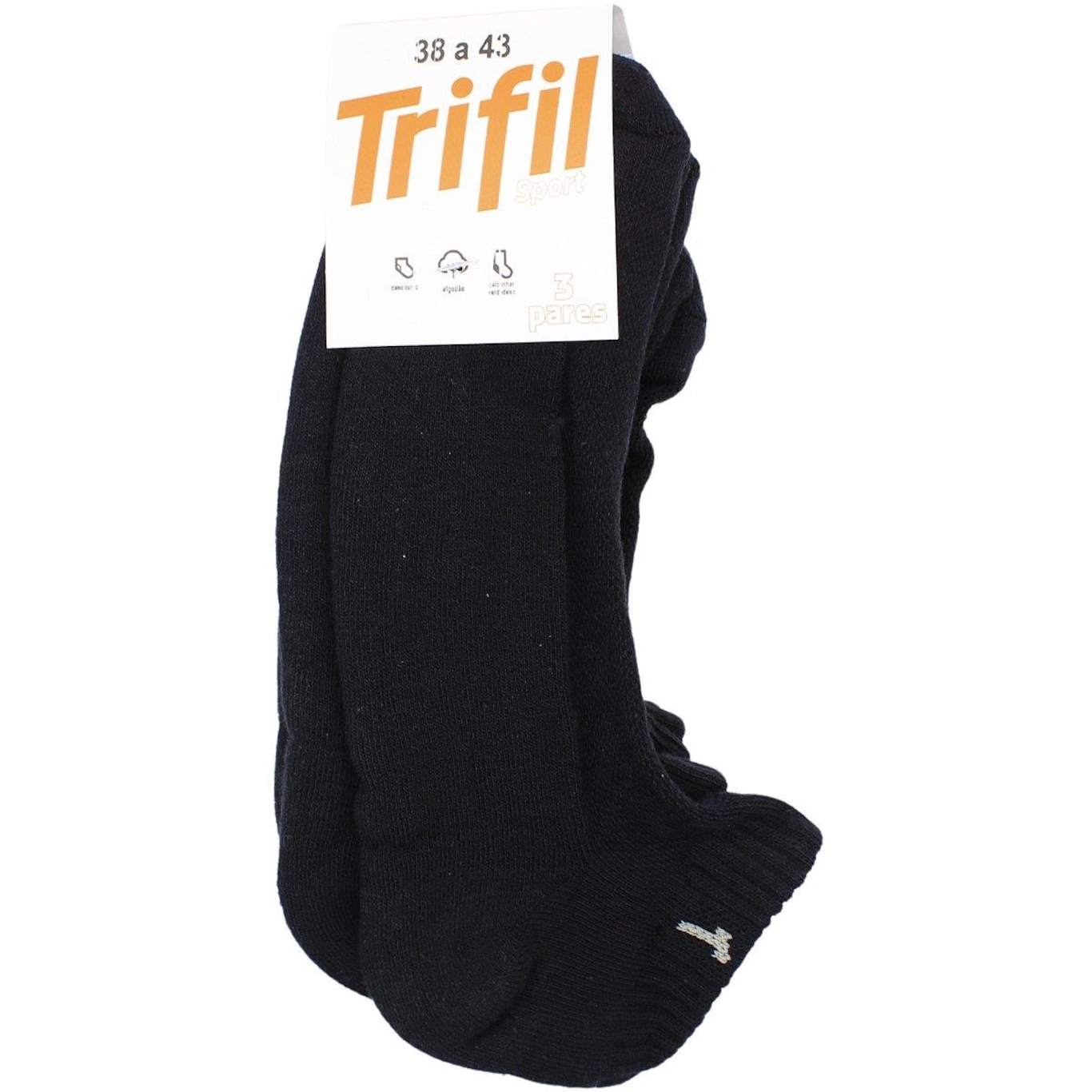 Meia Cano Curto Trifil Sport Atoalhada Kit 3 Pares Masculina - Foto 2