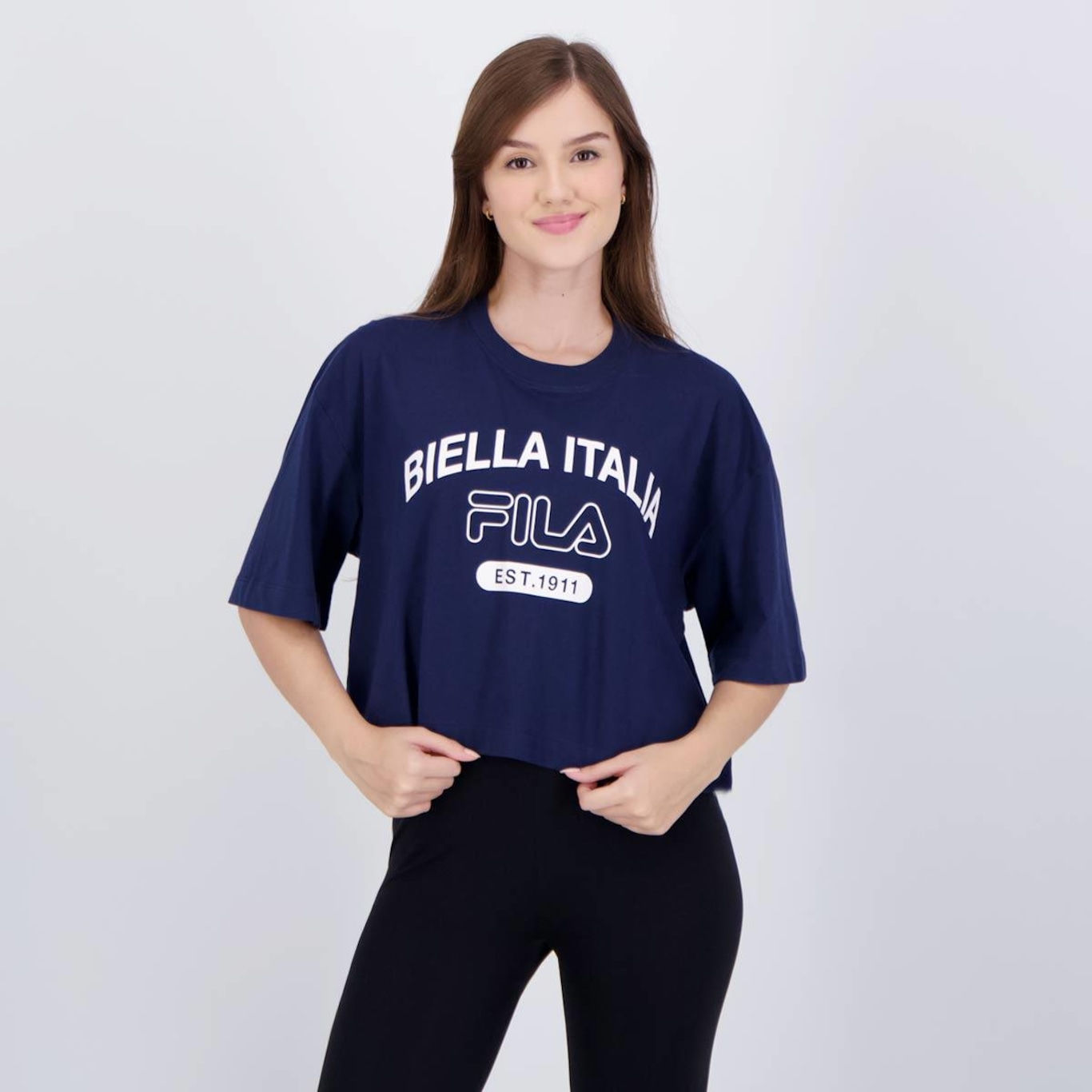 Cropped Fila Uc Biella Italia - Feminin0 - Foto 1