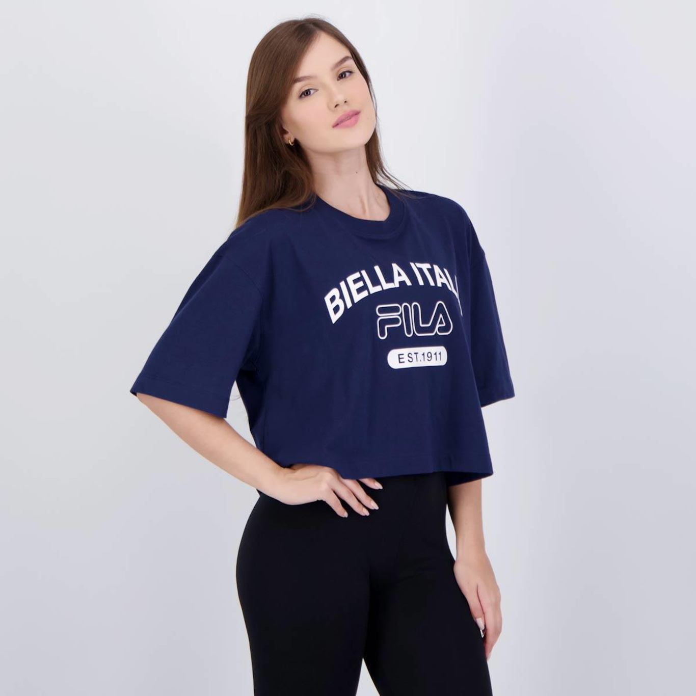 Cropped Fila Uc Biella Italia - Feminin0 - Foto 2