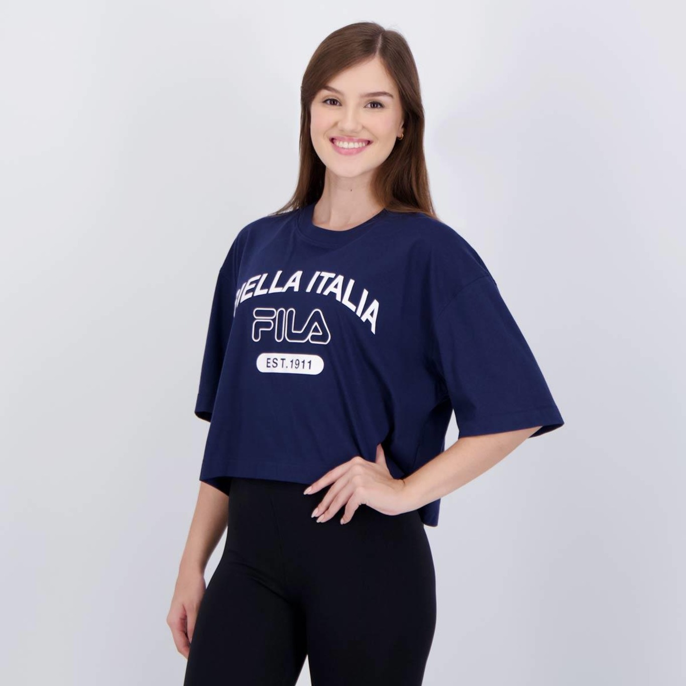 Cropped Fila Uc Biella Italia - Feminin0 - Foto 3