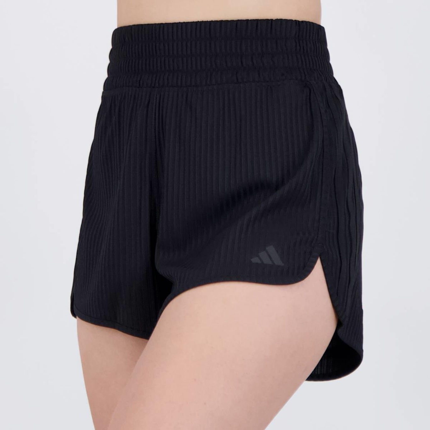 Shorts adidas Pacer Rib Treino - Feminino - Foto 1