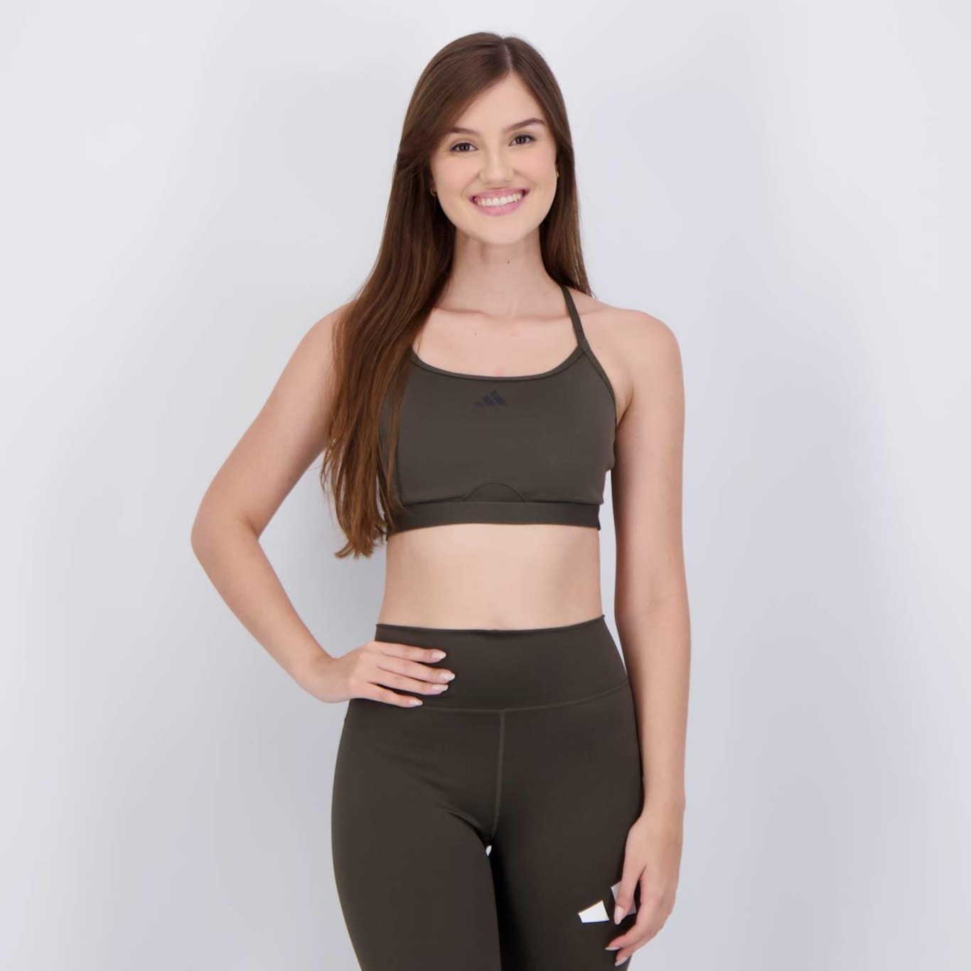 Top Fitness adidas Latin Fit Suporte Leve - Feminino - Foto 1