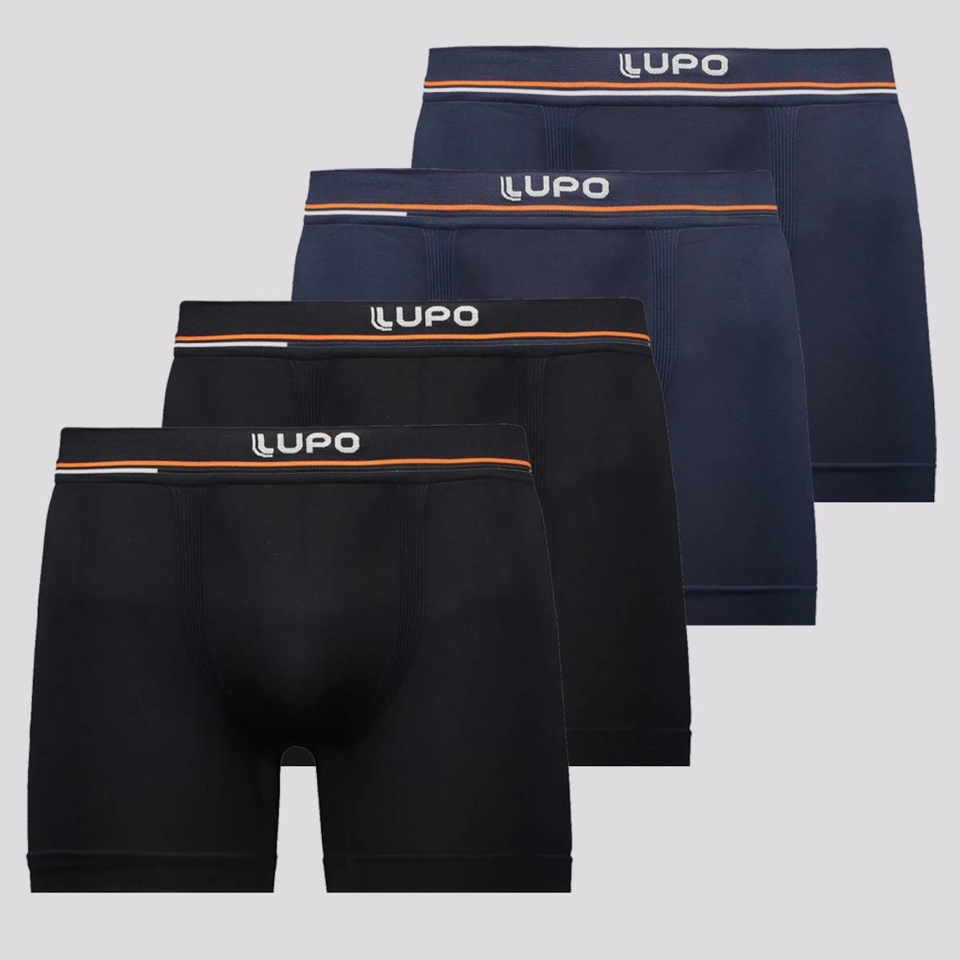 Cueca Boxer Lupo Blue Nights - 4 Unidades - Foto 1