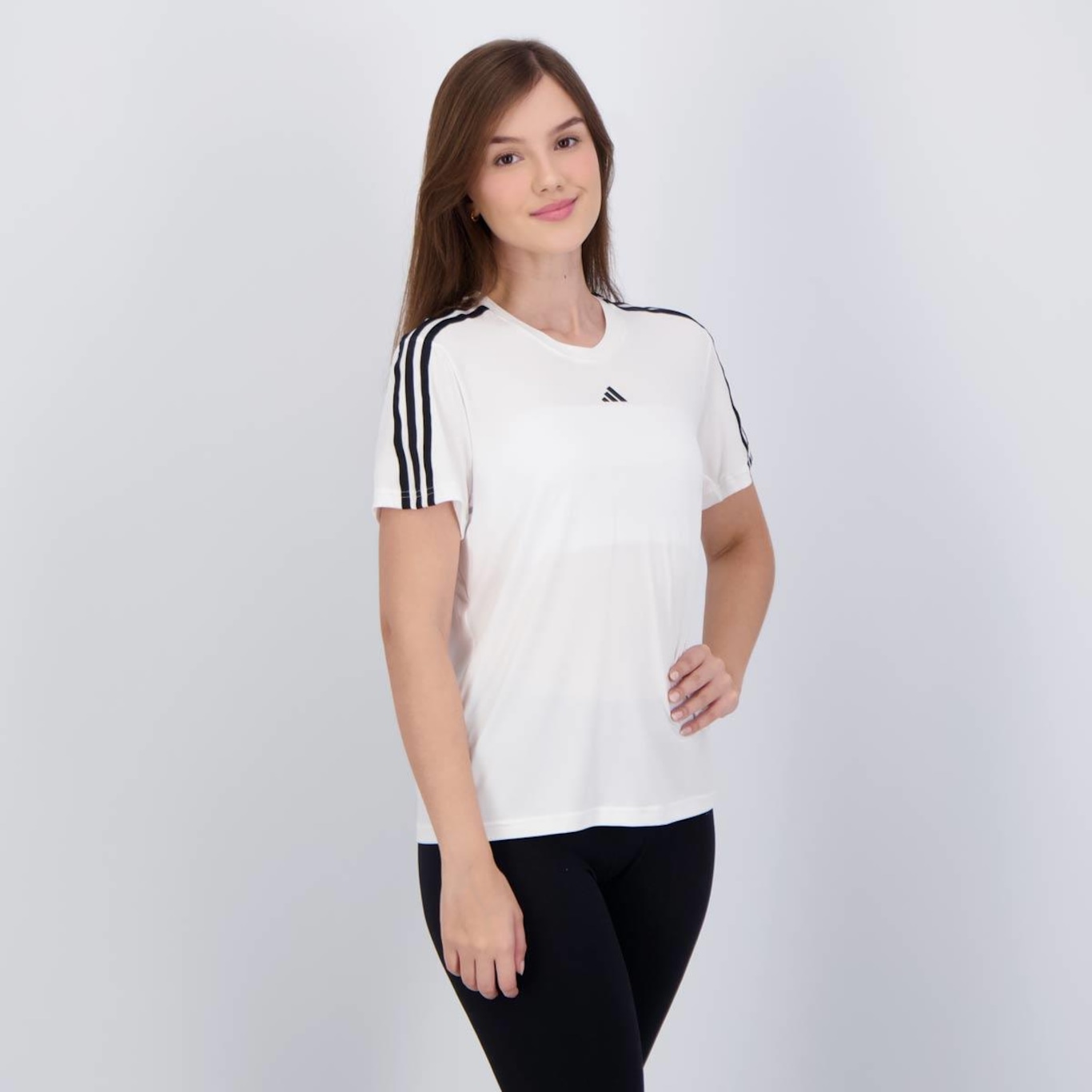 Camiseta adidas Essentials 3 Listras Feminina - Foto 2