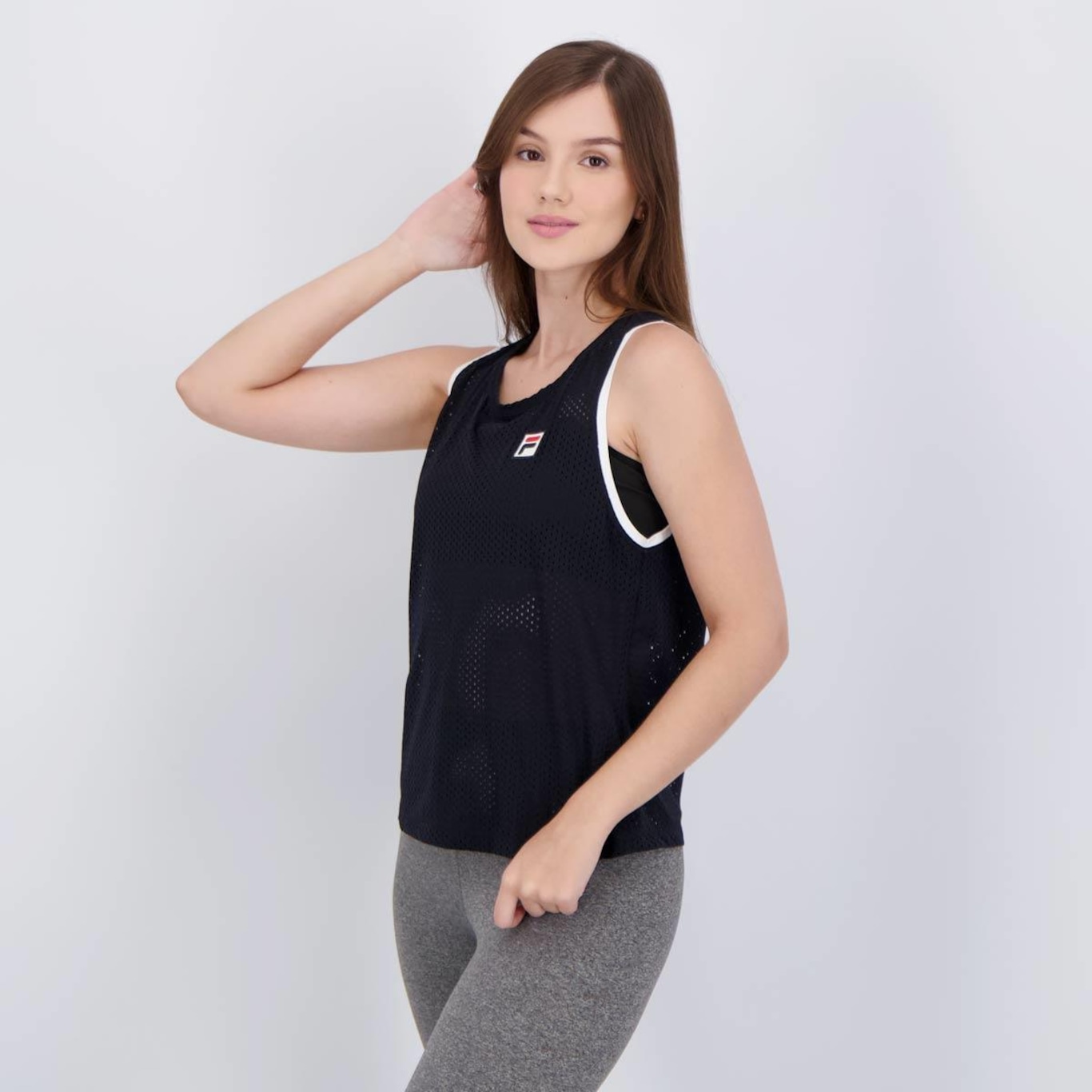 Camiseta Regata Fila Sand - Feminina - Foto 3