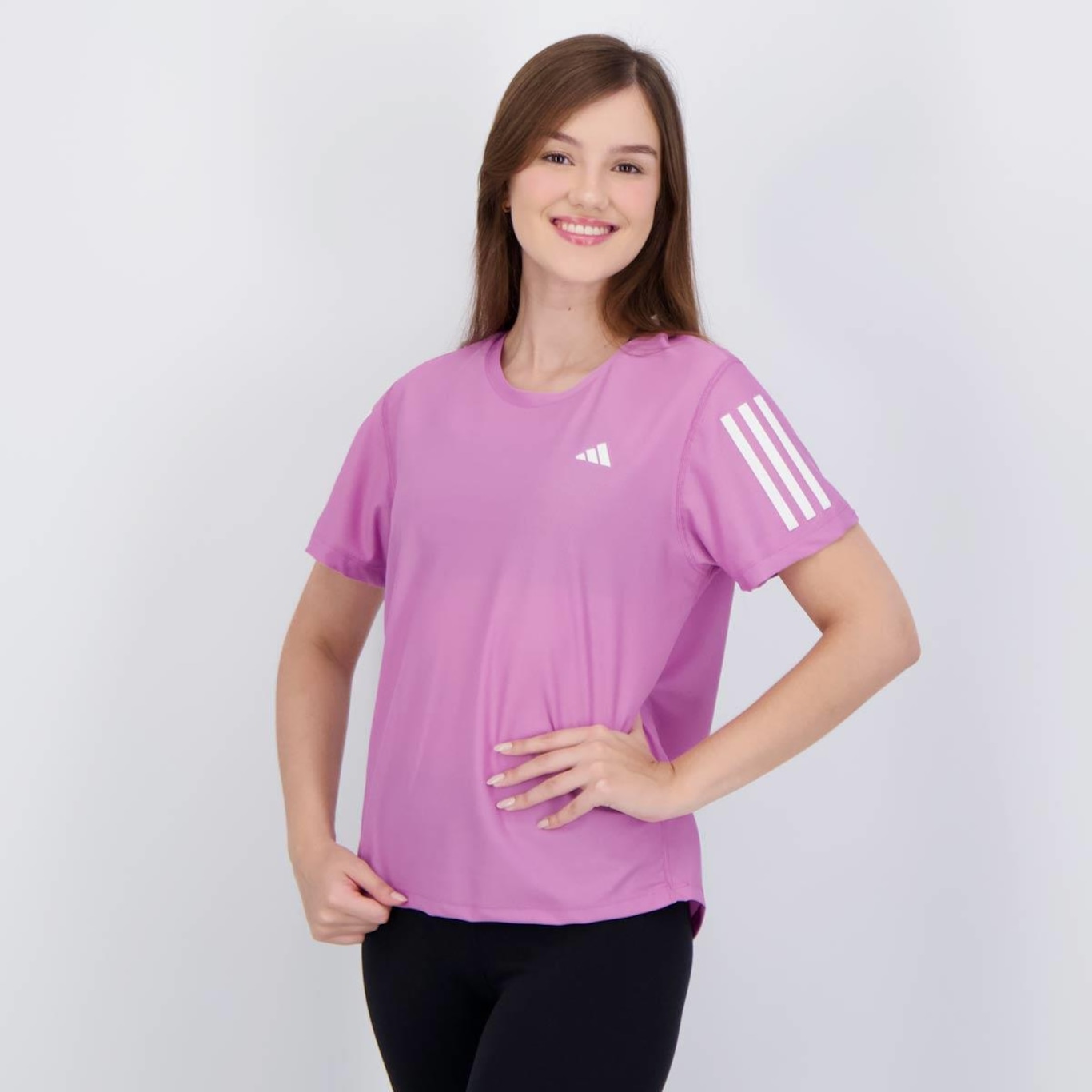 Camiseta adidas Own The Run Base Feminina - Foto 3