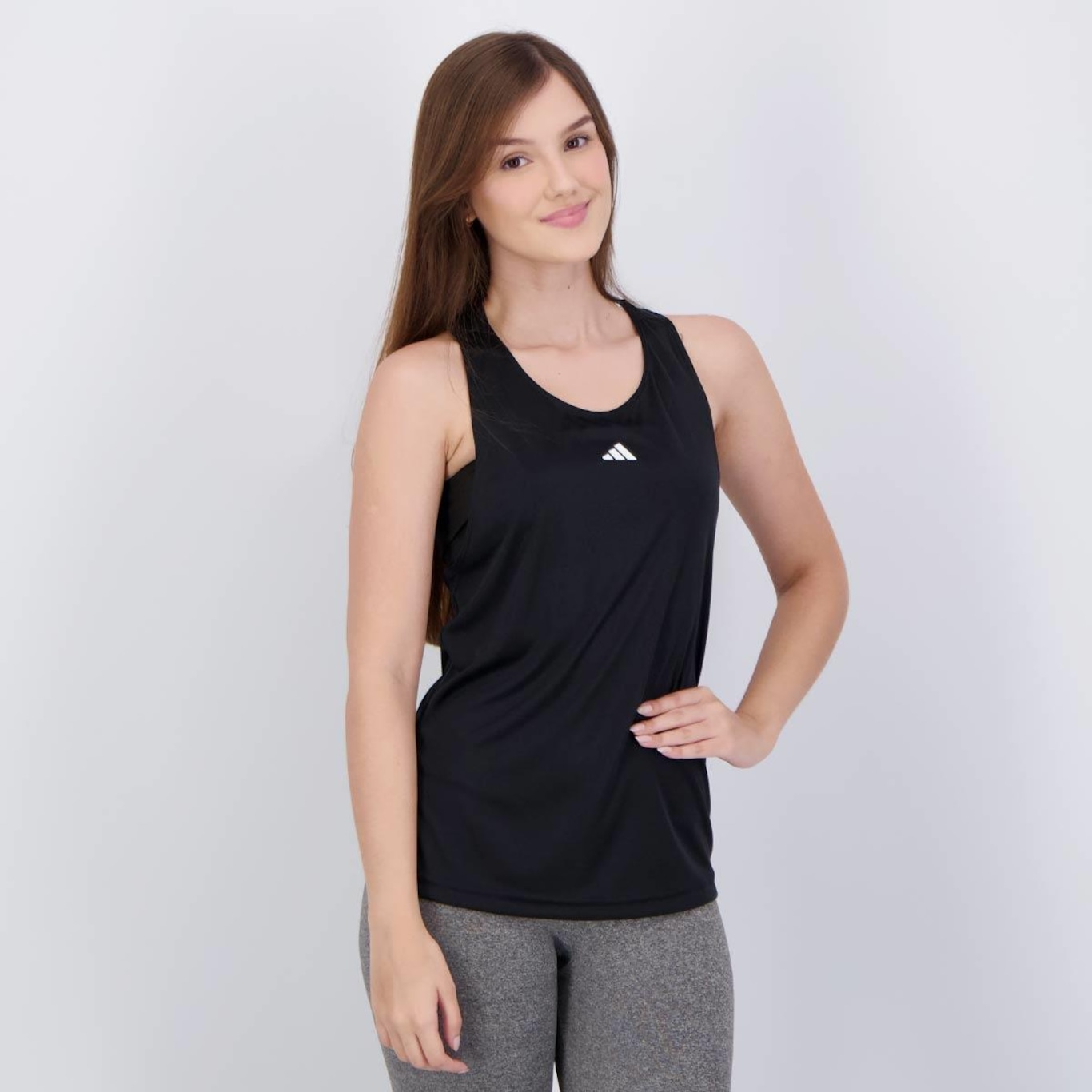 Camiseta Regata adidas Basic - Feminina - Foto 2