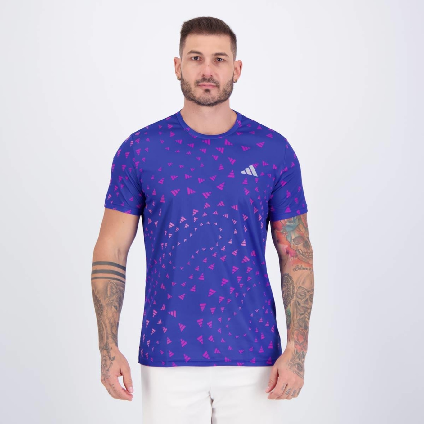 Camiseta adidas Run It Brand Love Masculina - Foto 1