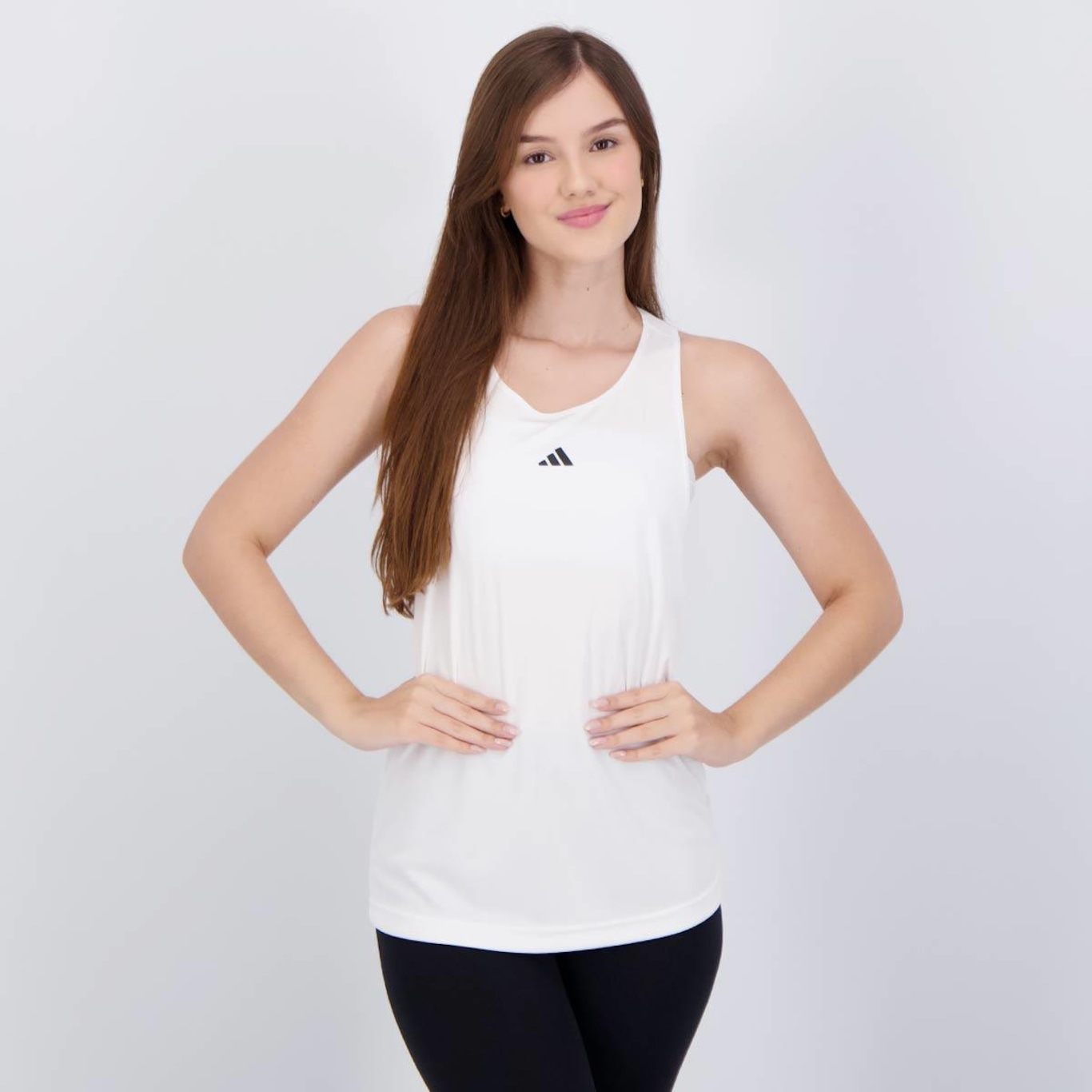 Camiseta Regata adidas Basic - Feminina - Foto 1