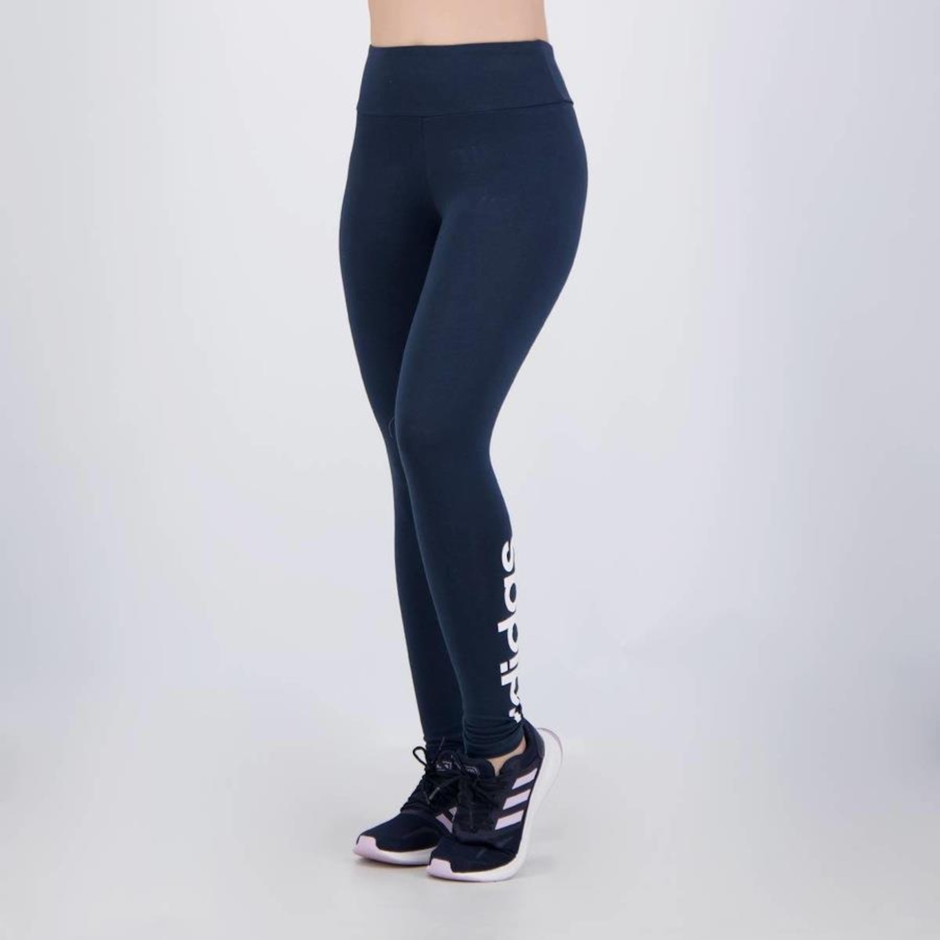 Calça Legging adidas Logo Linear - Feminina - Foto 1