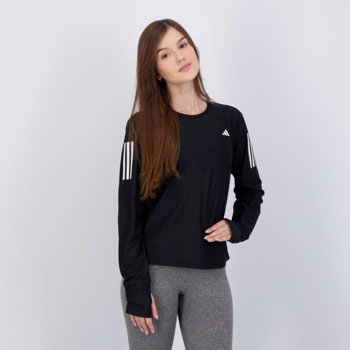 Camiseta Manga Longa adidas Own The Run Base Feminina - Foto 2