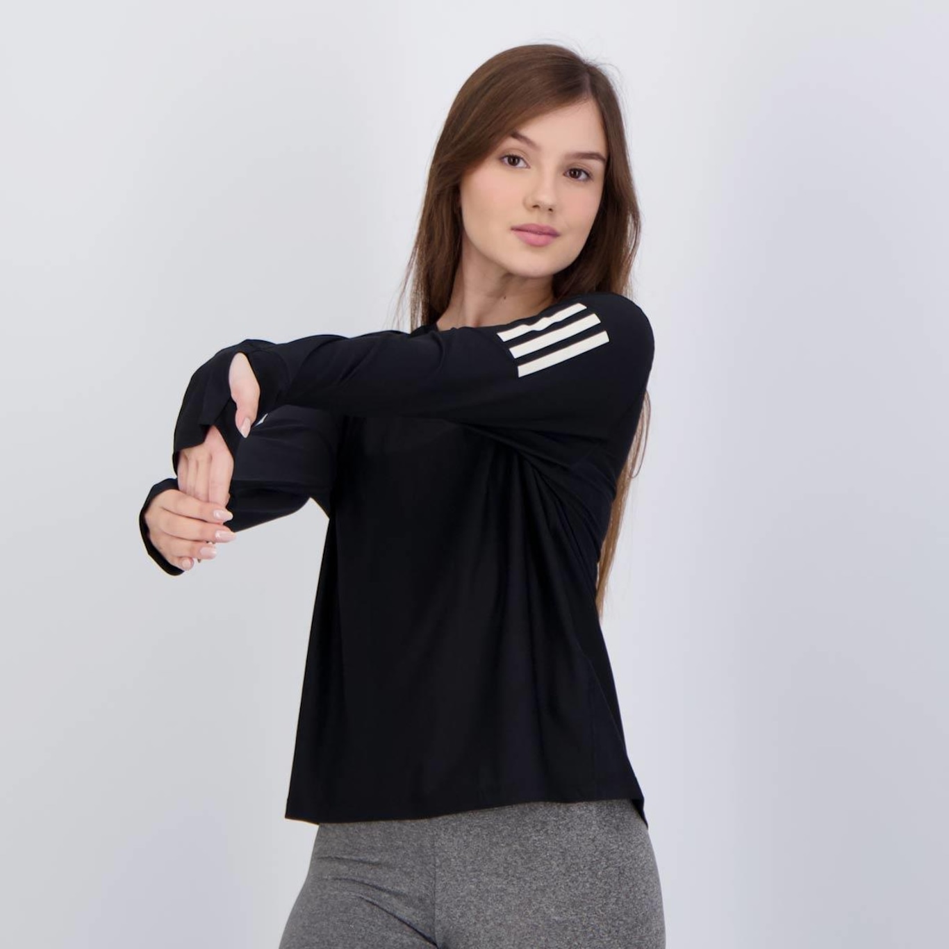 Camiseta Manga Longa adidas Own The Run Base Feminina - Foto 6