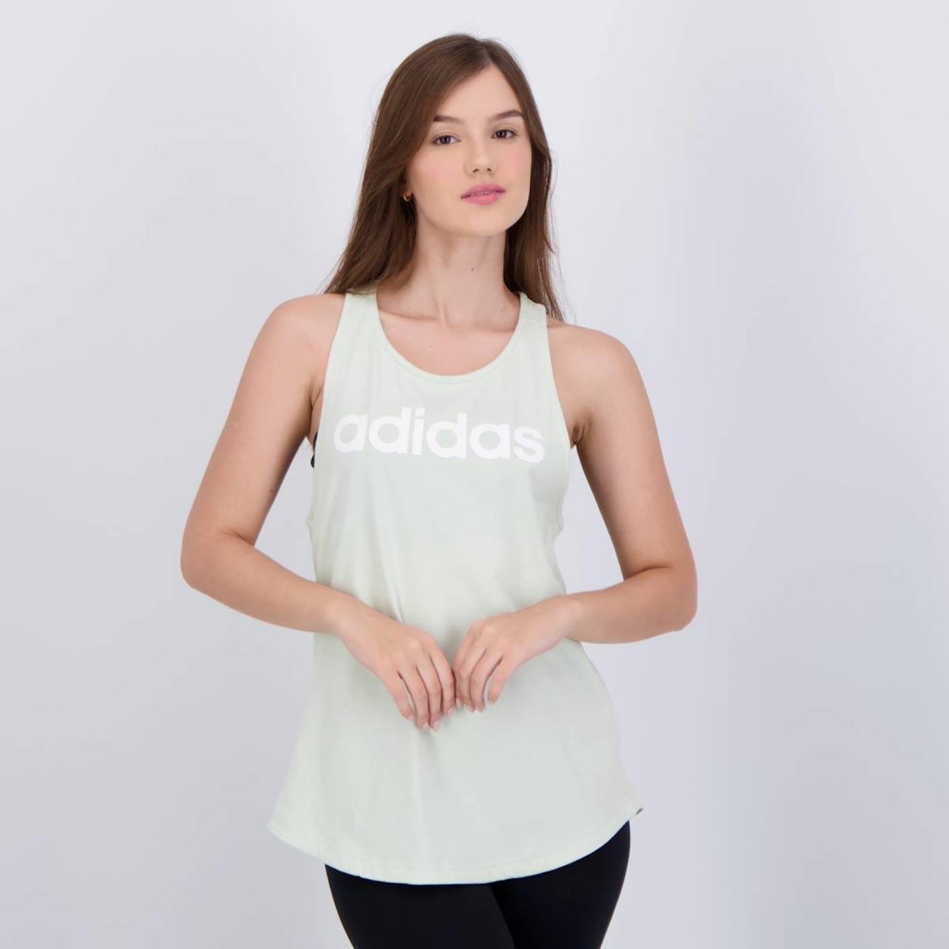 Camiseta Regata adidas Linear Logo - Feminina - Foto 1