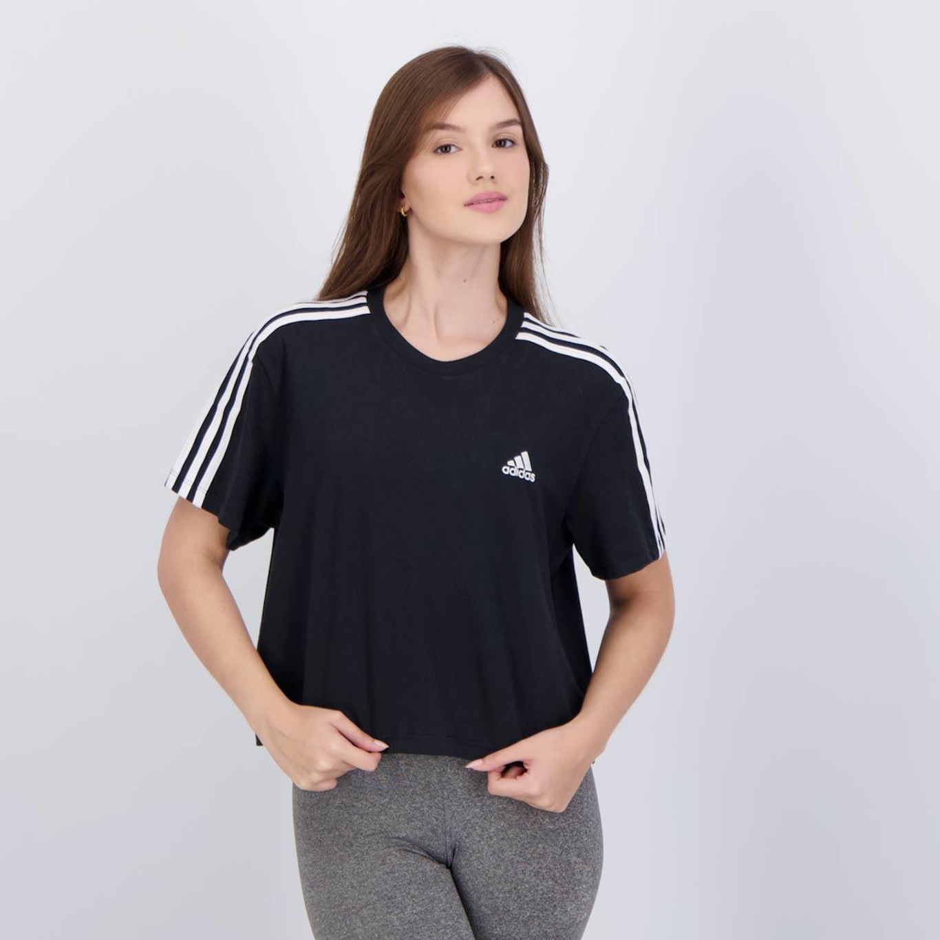 Cropped adidas 3 Stripes - Feminino - Foto 1