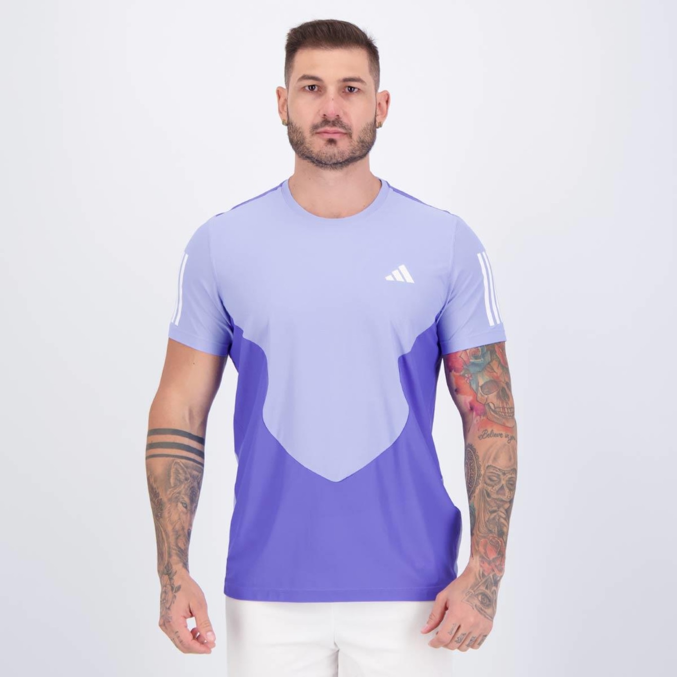 Camiseta adidas Own The Run Base Duocolor Masculina - Foto 1