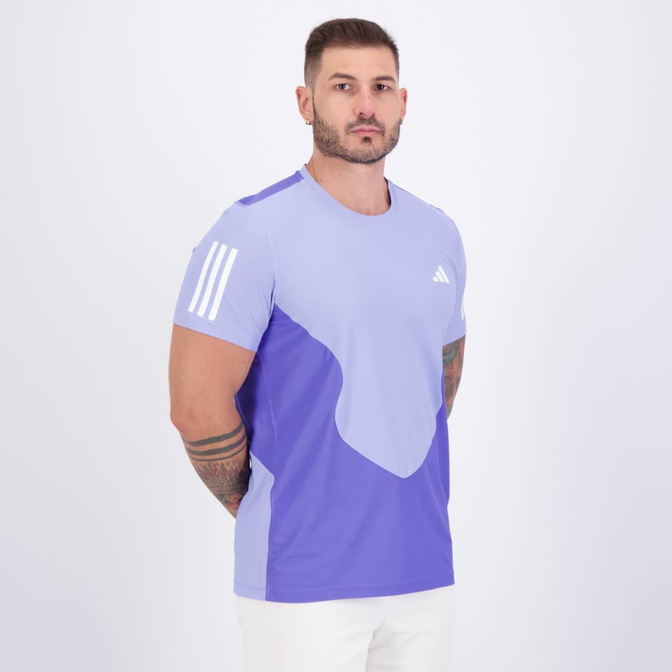 Camiseta adidas Own The Run Base Duocolor Masculina - Foto 2