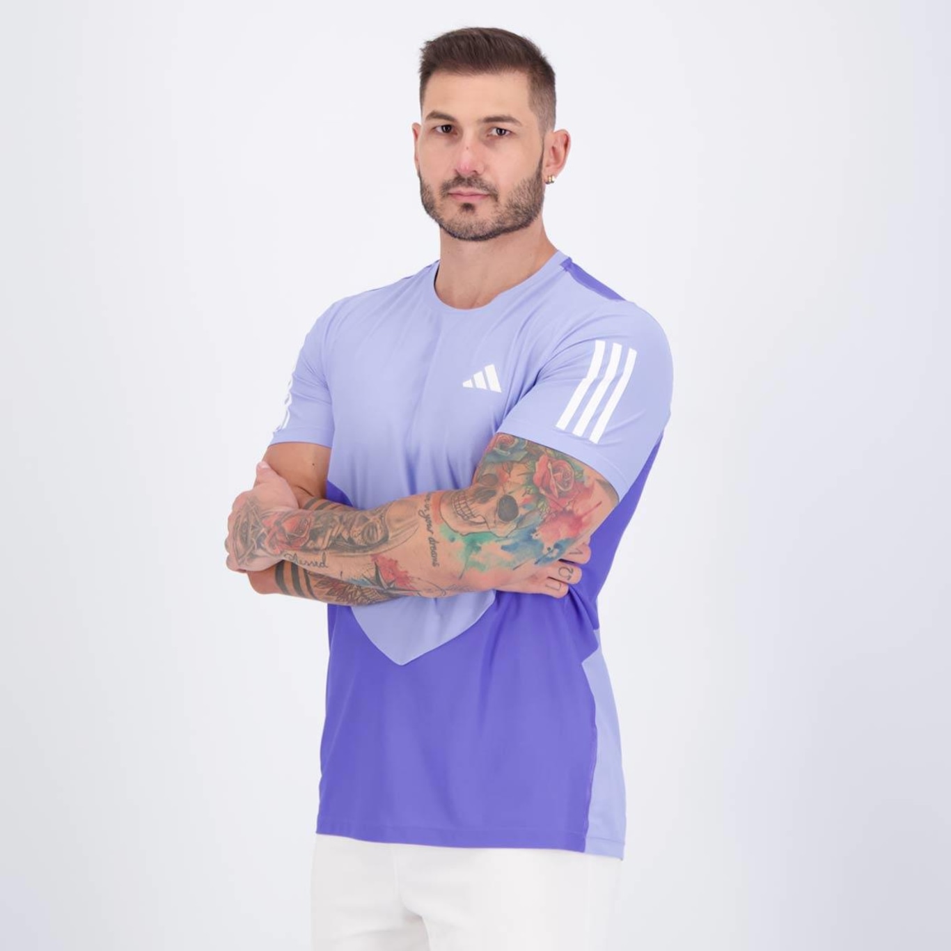 Camiseta adidas Own The Run Base Duocolor Masculina - Foto 3