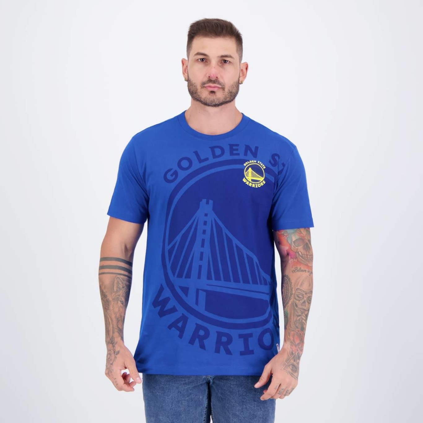 Camiseta Nba Overall Golden State Warriors Masculina - Foto 1