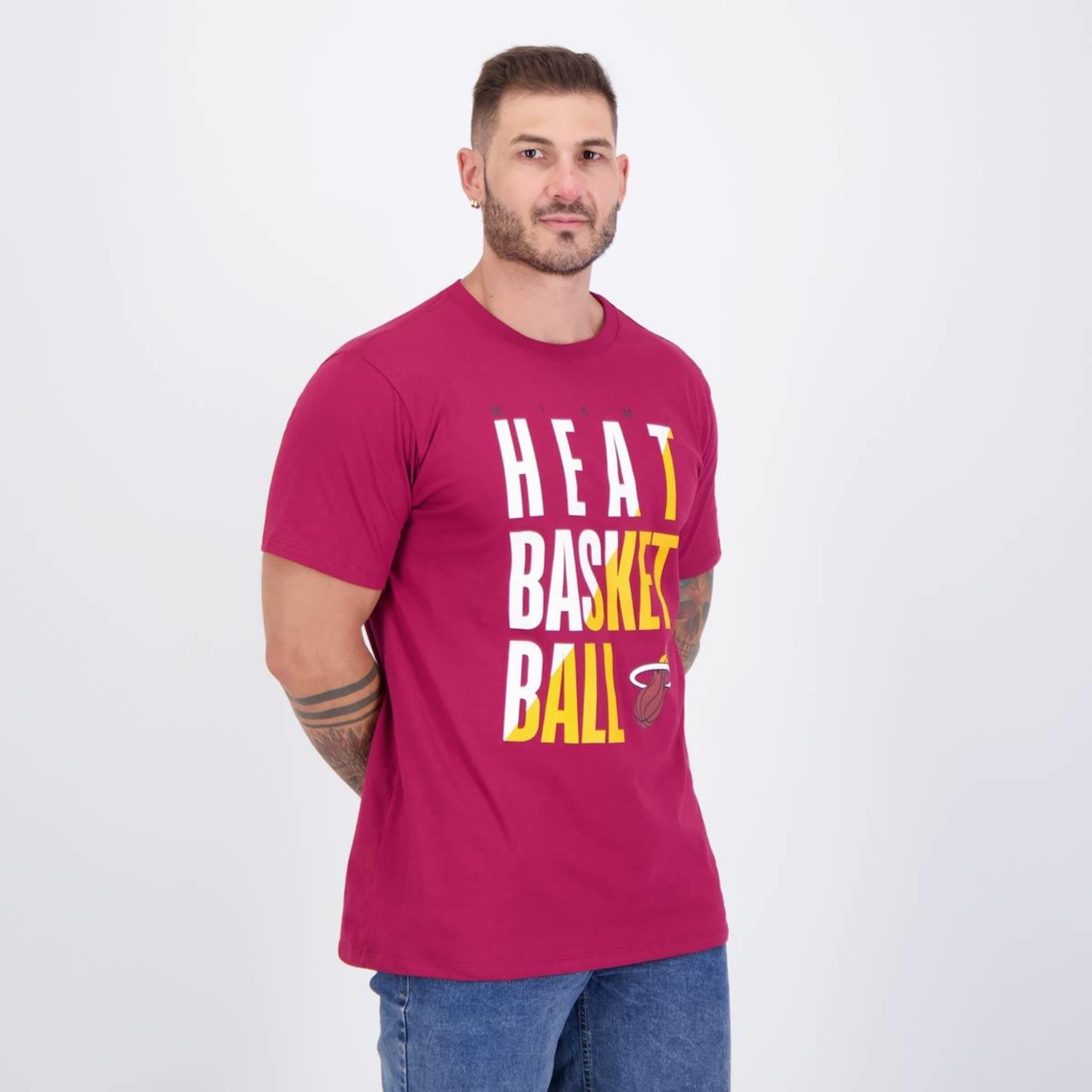 Camiseta Nba Colorful Miami Heat Masculina - Foto 2