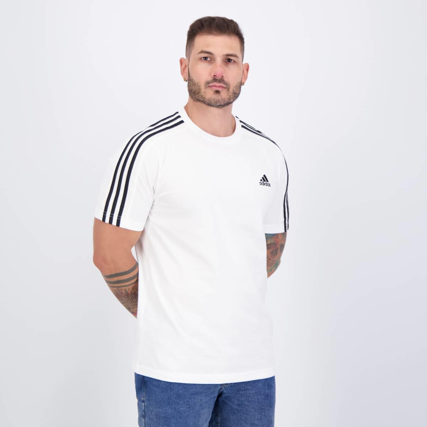 Camiseta adidas 3 Stripes Masculina - Foto 2