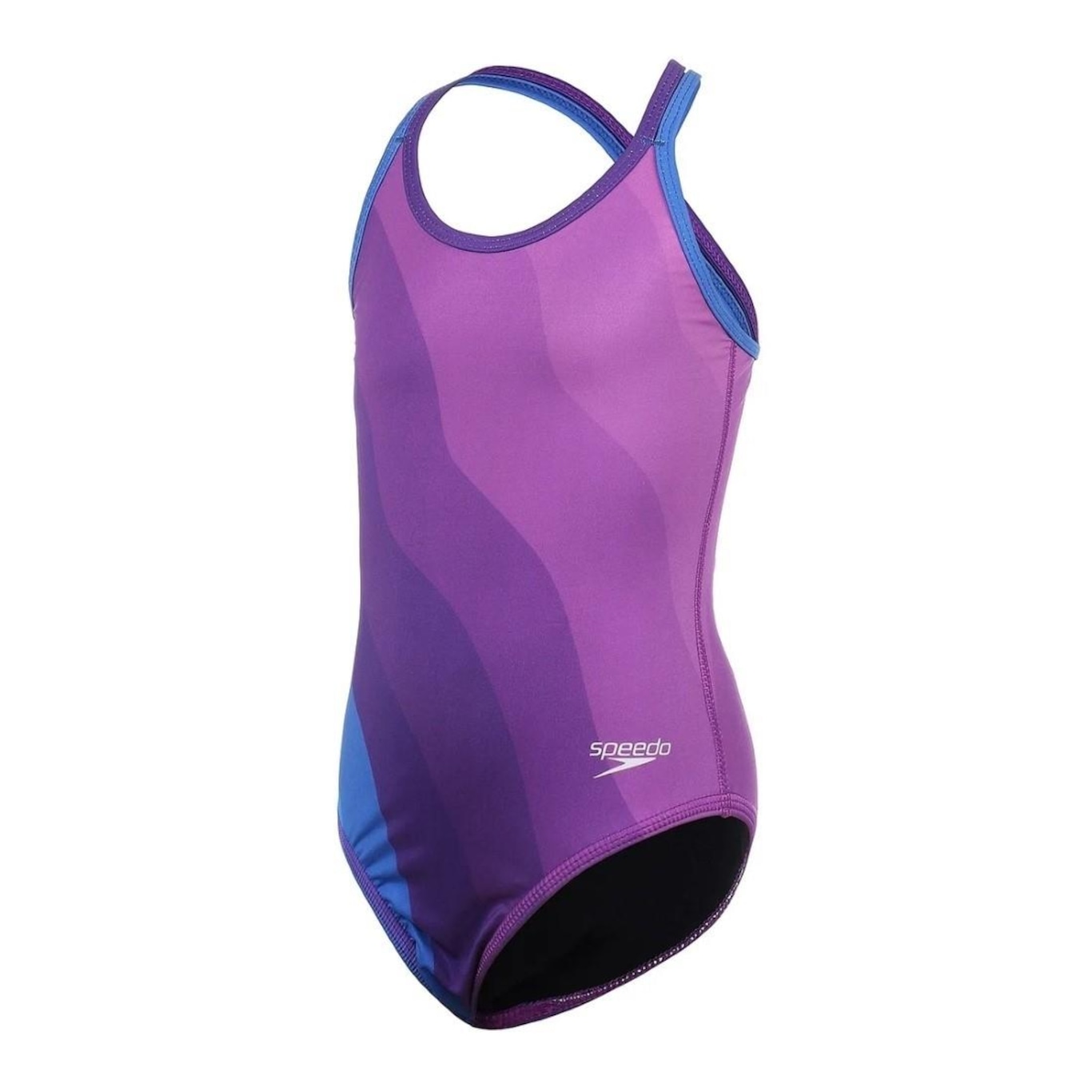 Maiô Speedo Cross Duo Waves - Infantil - Foto 1