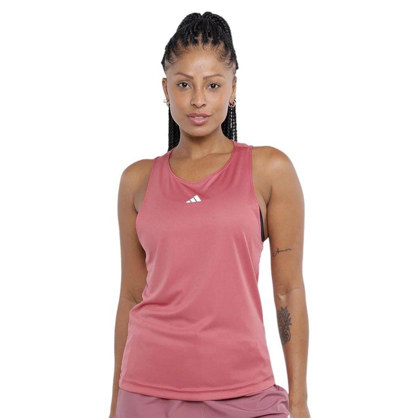 Camiseta Regata adidas Treino Basica - Feminina - Foto 1