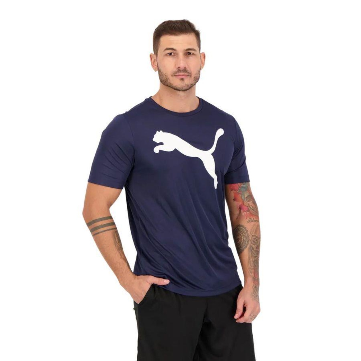 Camiseta Puma M/C Active Big Logo Masculina - Foto 3