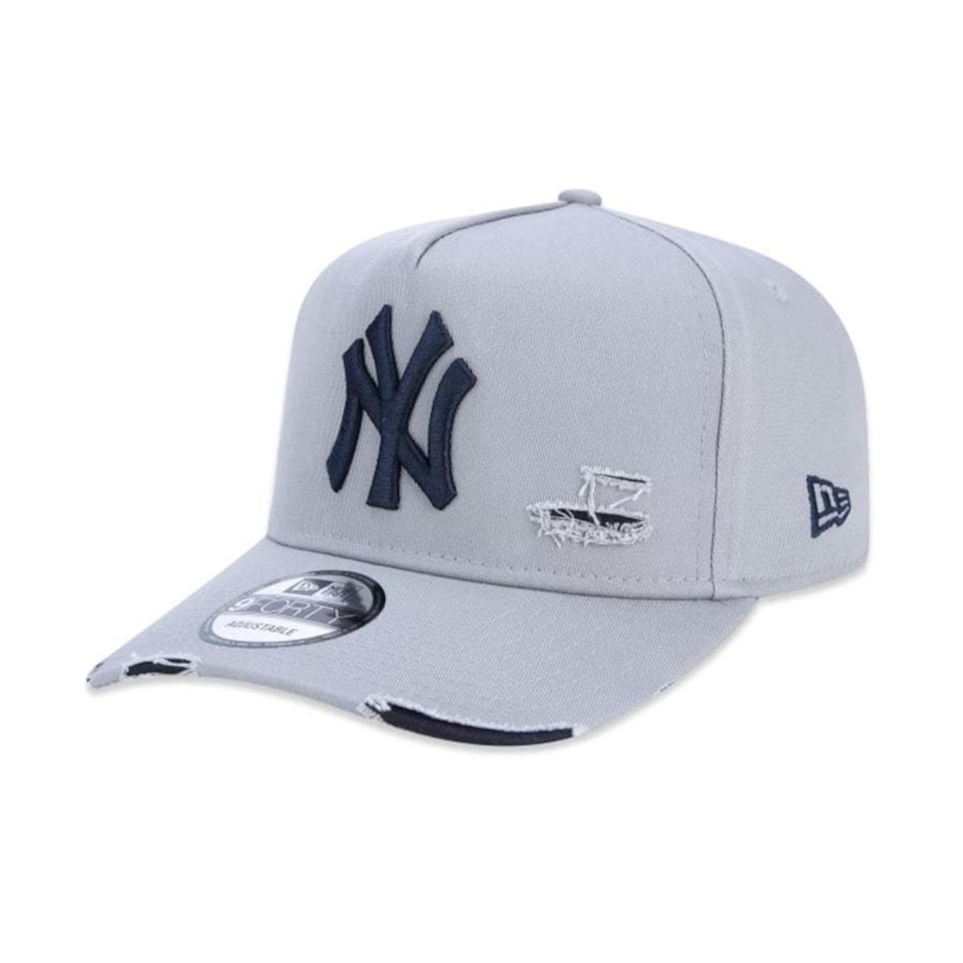 Boné New Era 9Forty A-Frame Mlb New York Yankees Destroyed - Strapback - Adulto - Foto 1