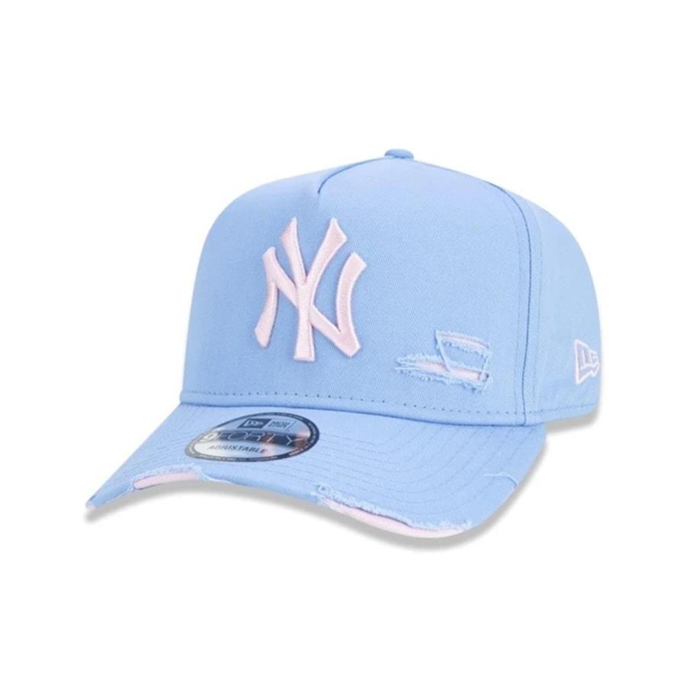 Boné New Era 9Forty A-Frame Mlb New York Yankees Destroyed Azul - Foto 1