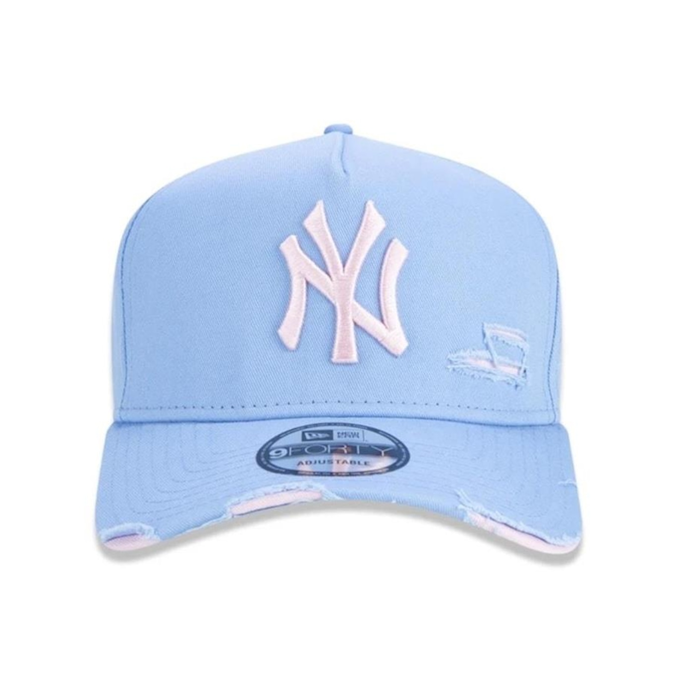 Boné New Era 9Forty A-Frame Mlb New York Yankees Destroyed Azul - Foto 2