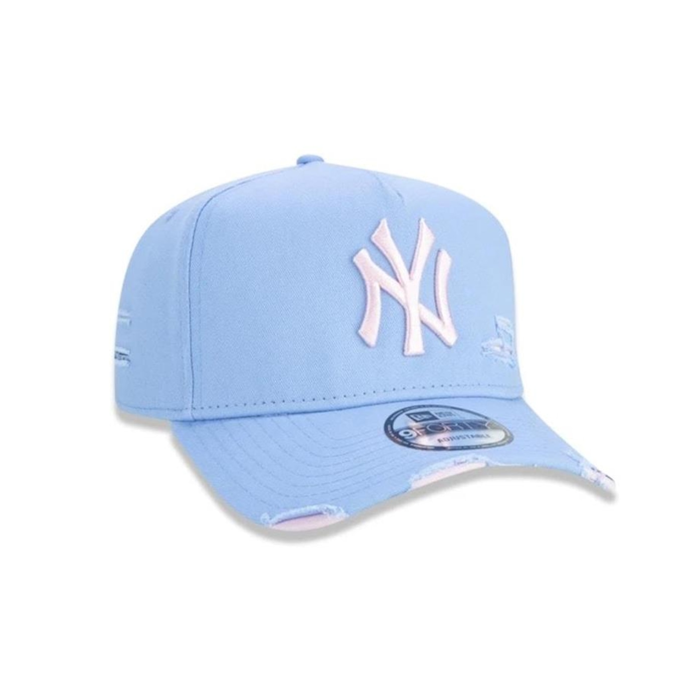 Boné New Era 9Forty A-Frame Mlb New York Yankees Destroyed Azul - Foto 3