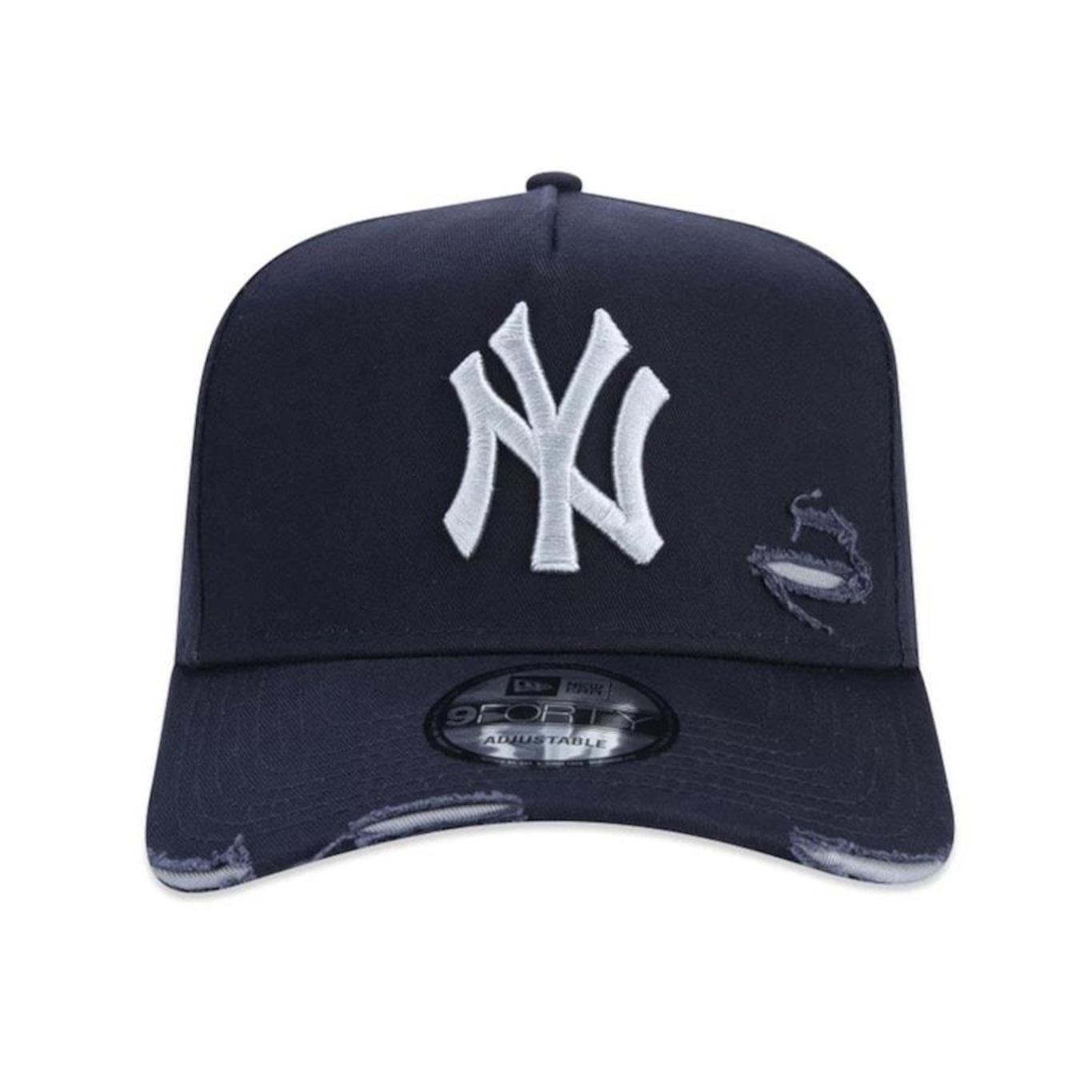 Boné New Era 9Forty A-Frame Mlb New York Yankees Destroyed - Strapback - Adulto - Foto 2