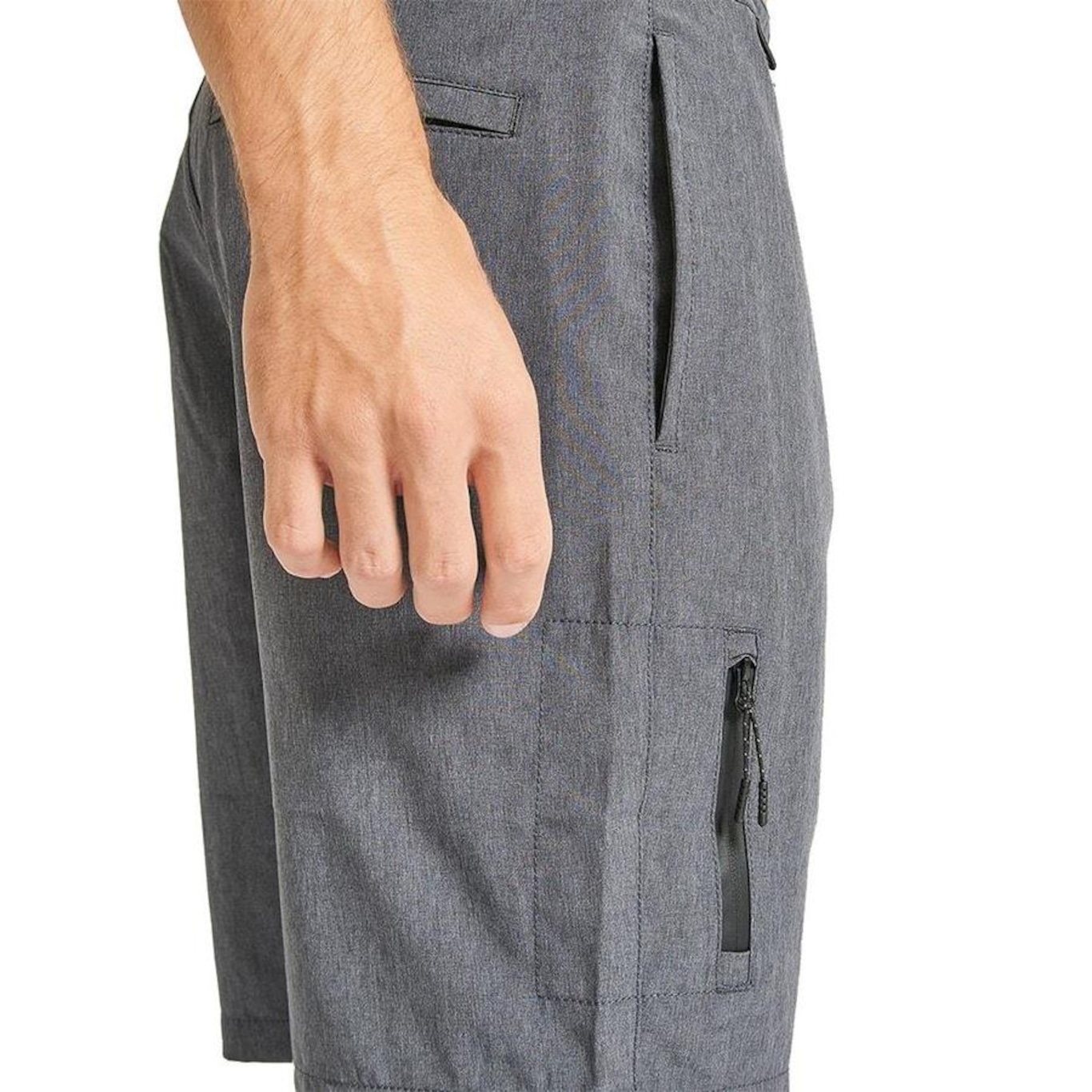 Bermuda Hang Loose Híbrida Zippy Dark Grey - Masculina - Foto 3