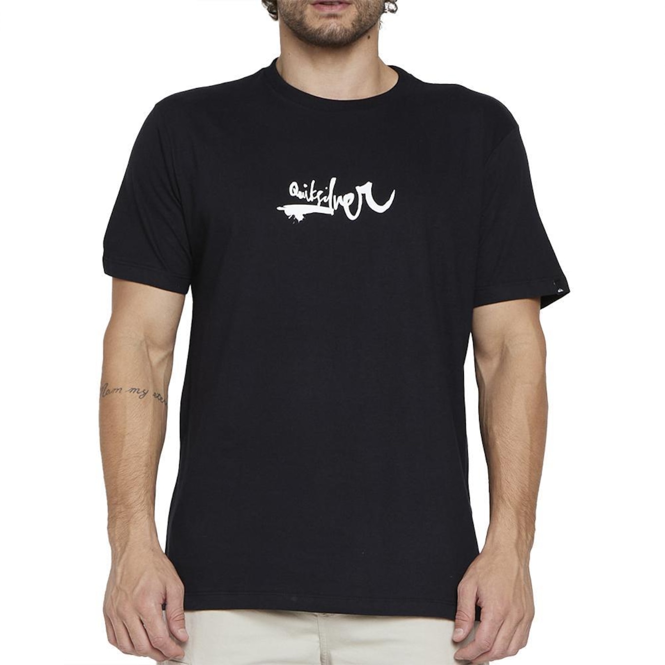 Camiseta Quiksilver Impaired Logo Dna Masculina - Foto 1