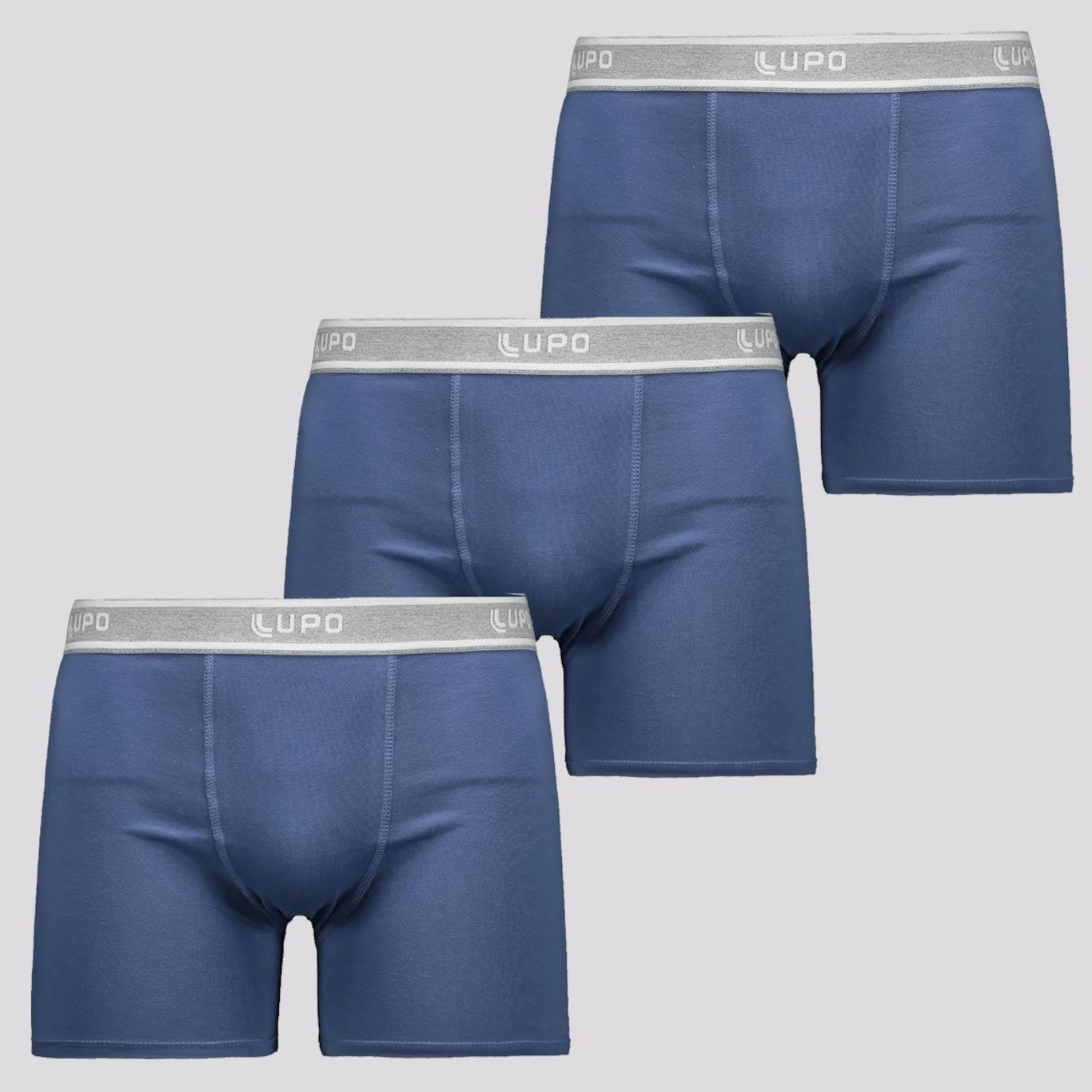 Cueca Boxer Lupo Algodão com Elastano - 3 Unidades - Foto 1