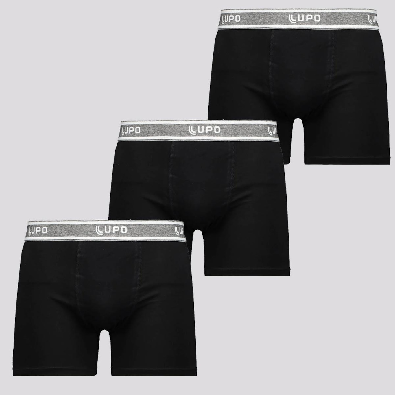 Cueca Boxer Lupo Basic Algodão com Elastano - 3 Unidades - Foto 1