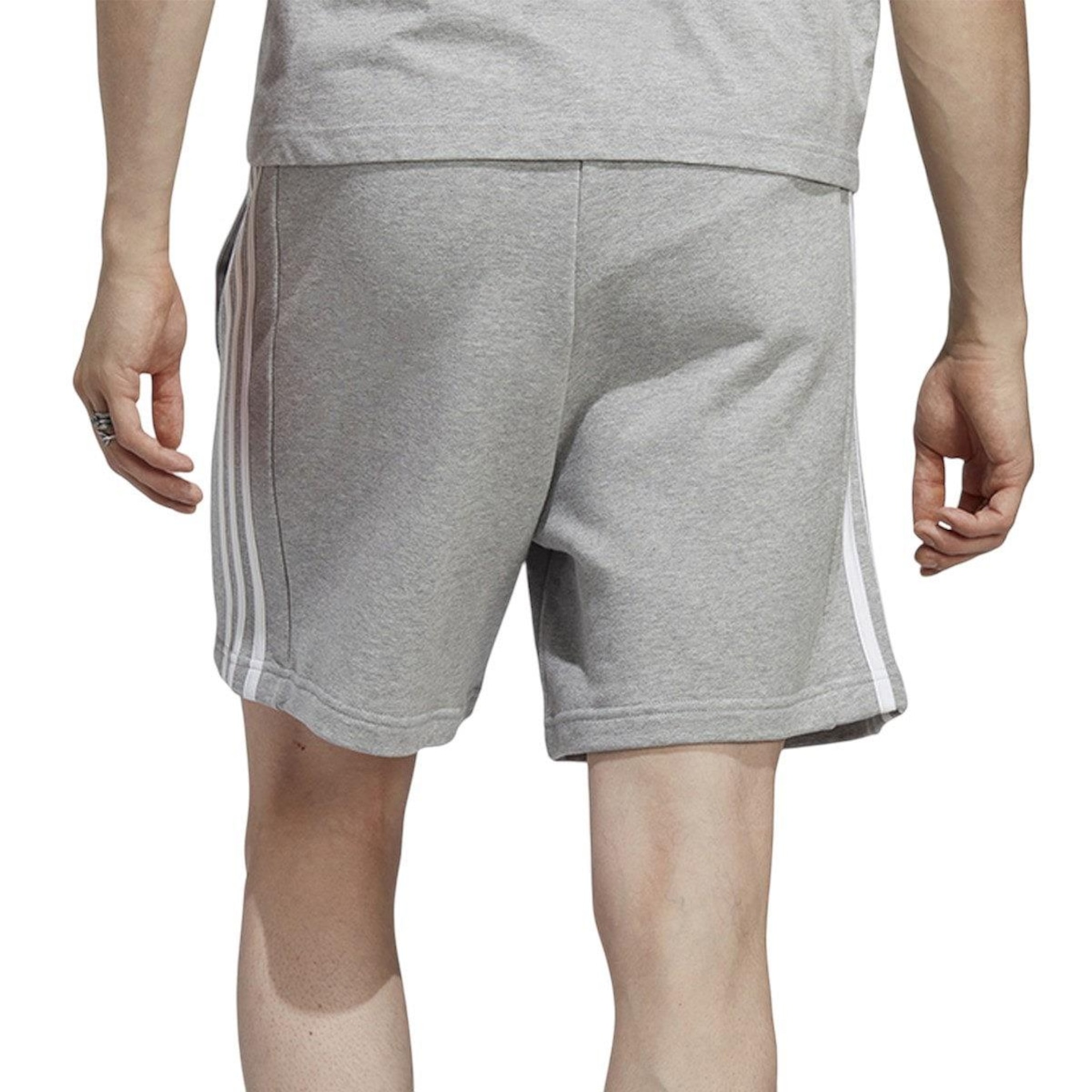 Short Adidas 3 Stripes French Terry - Masculino - Foto 2