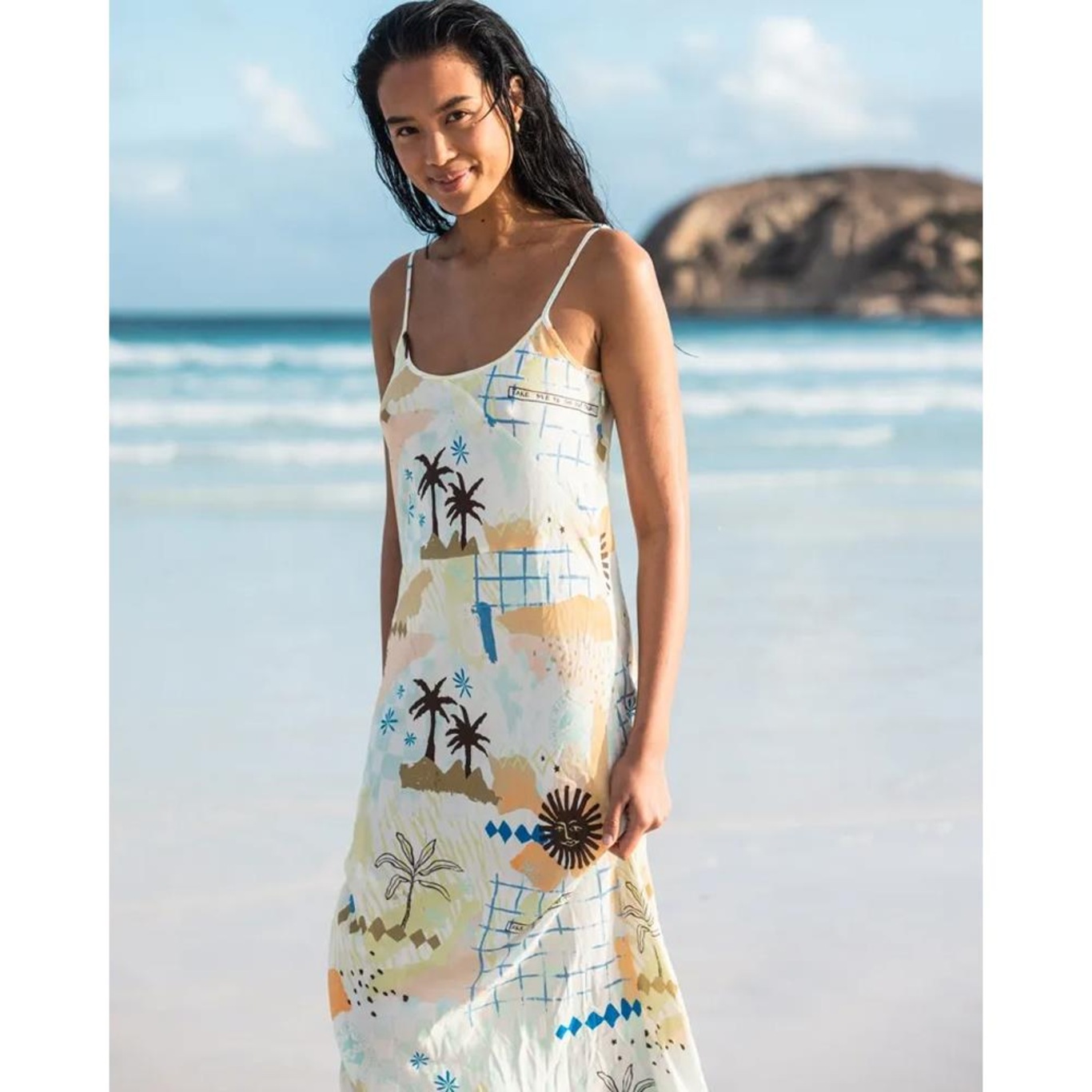 Vestido Rip Curl Sun Club Midi - Feminino - Foto 1